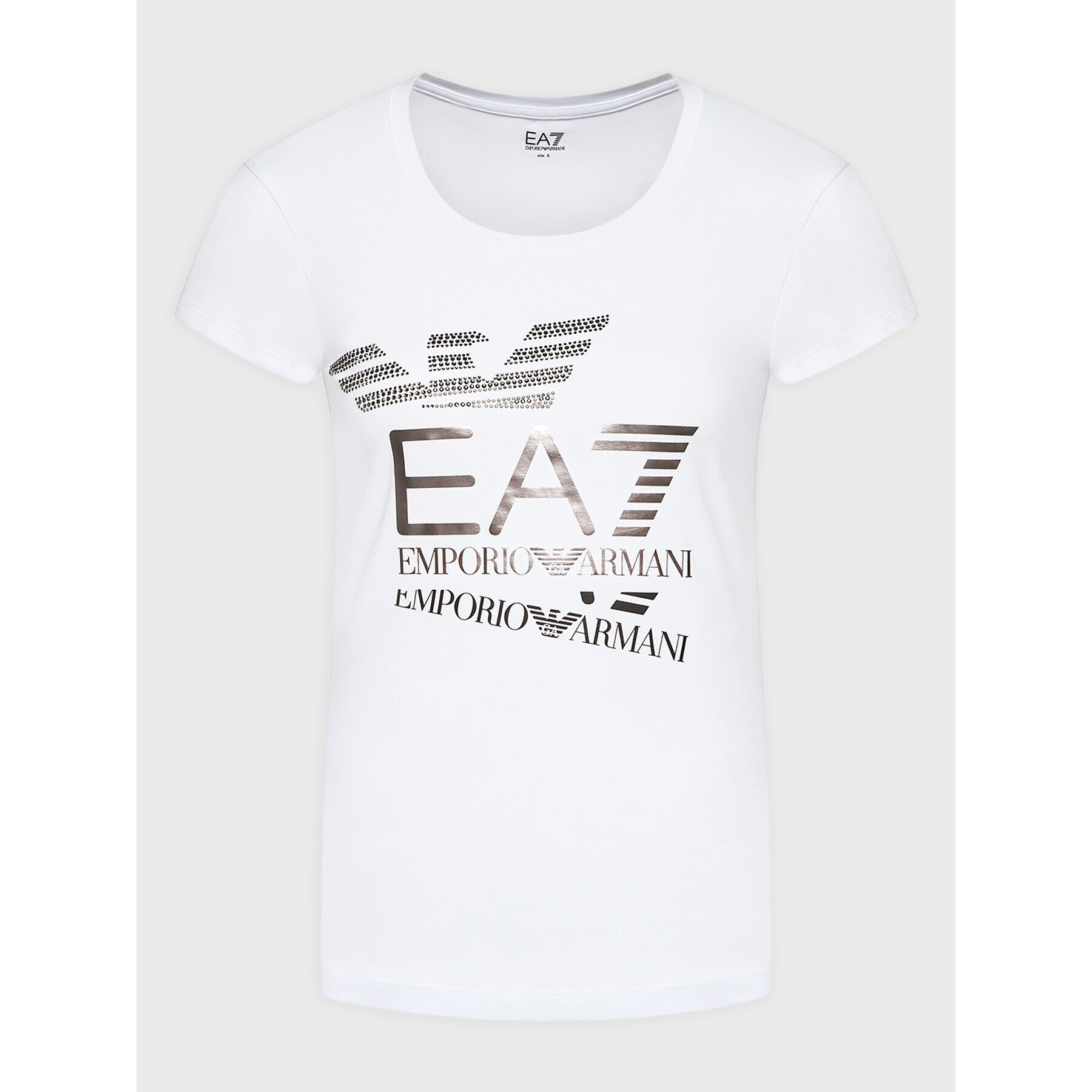 EA7 Emporio Armani Tricou 6LTT27 TJDLZ 1100 Alb Regular Fit - Pled.ro