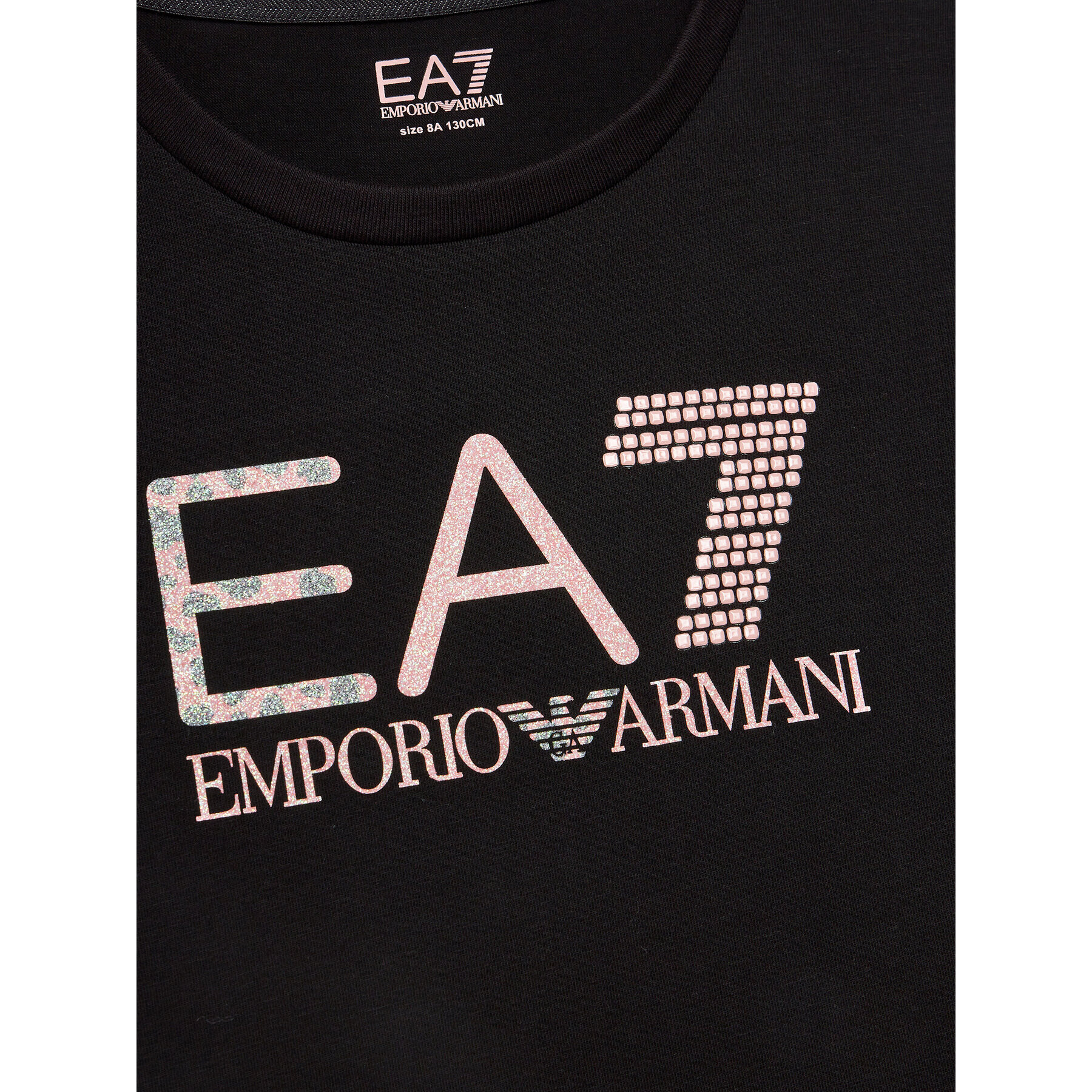 EA7 Emporio Armani Tricou 6RFT15 FJ2HZ 1200 Negru Regular Fit - Pled.ro