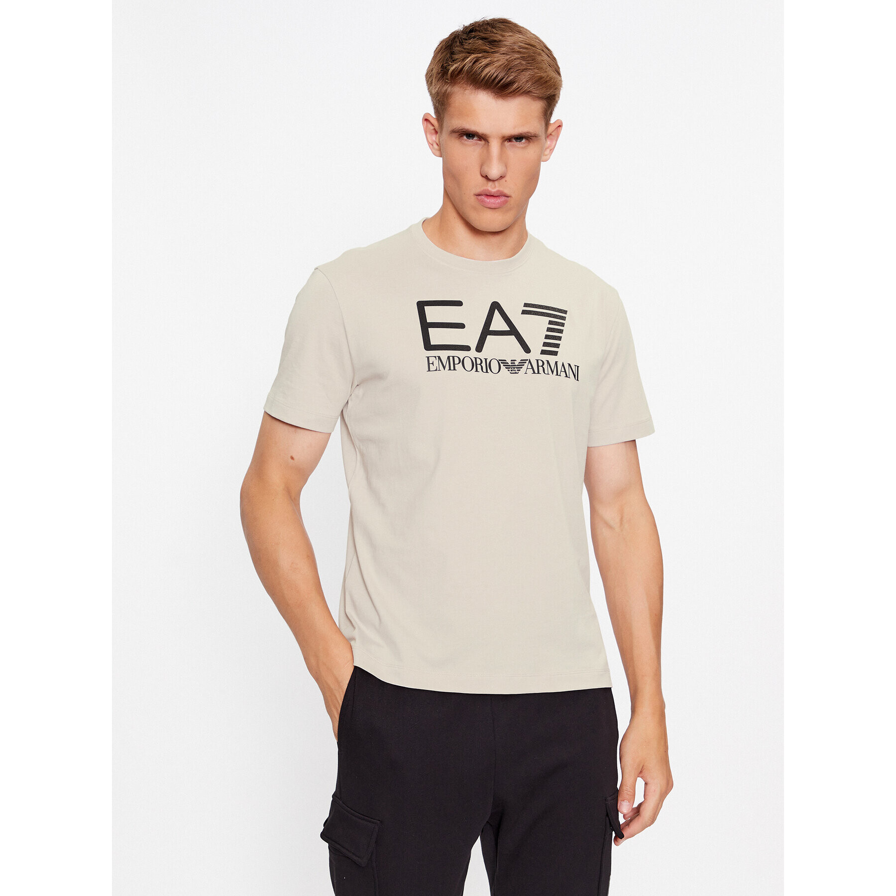 EA7 Emporio Armani Tricou 6RPT11 PJNVZ 1716 Argintiu Regular Fit - Pled.ro