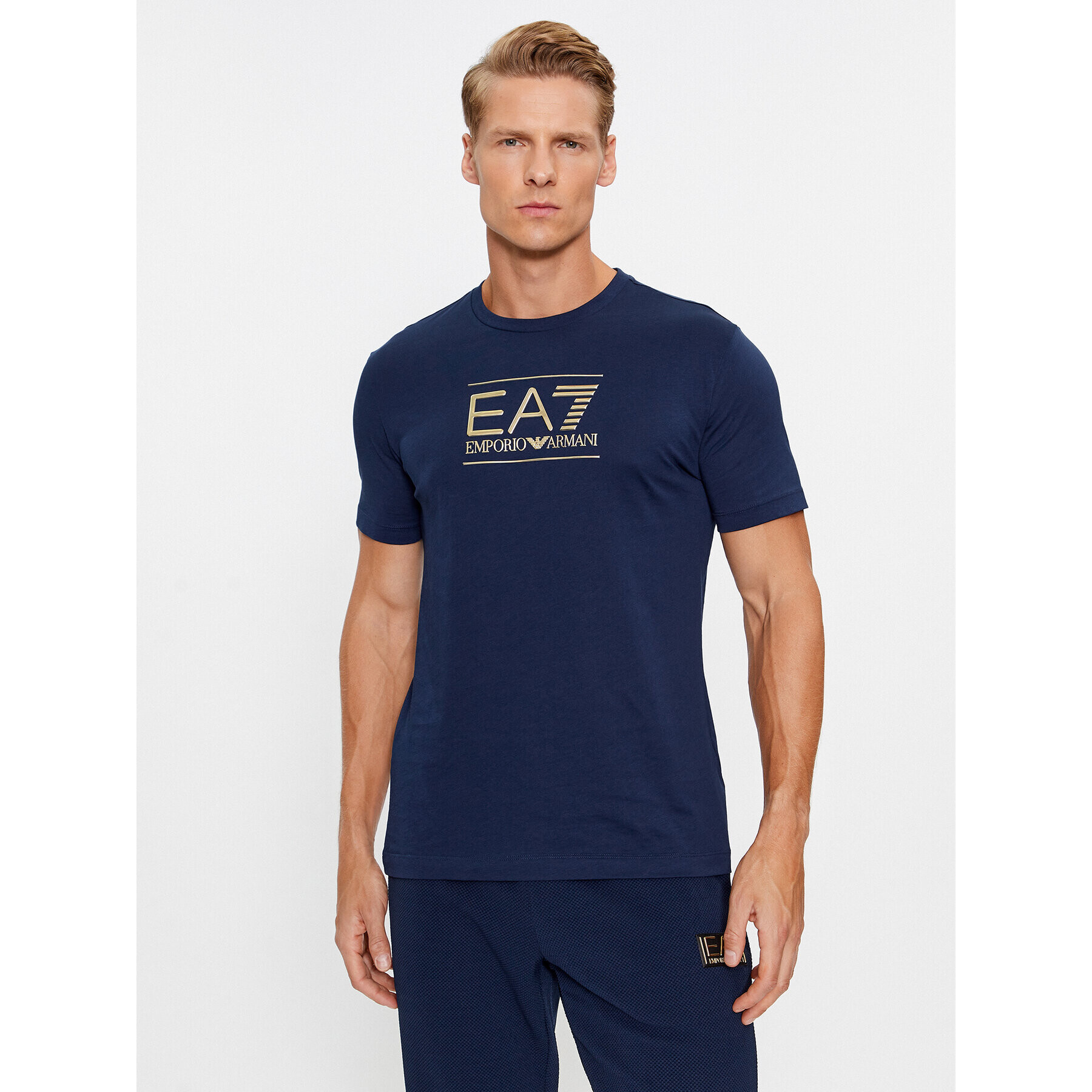 EA7 Emporio Armani Tricou 6RPT19 PJM9Z 1554 Bleumarin Regular Fit - Pled.ro