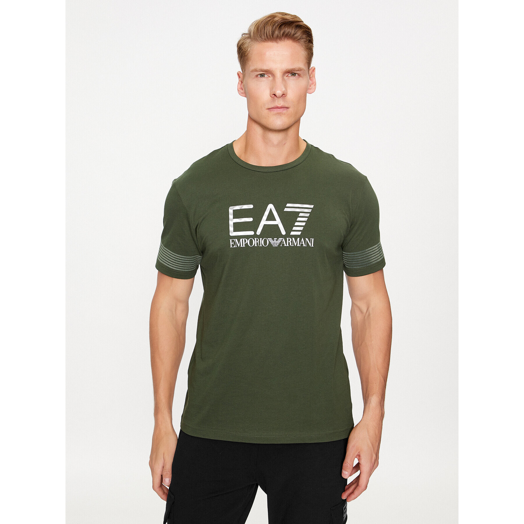 EA7 Emporio Armani Tricou 6RPT37 PJ3BZ 1845 Verde Regular Fit - Pled.ro