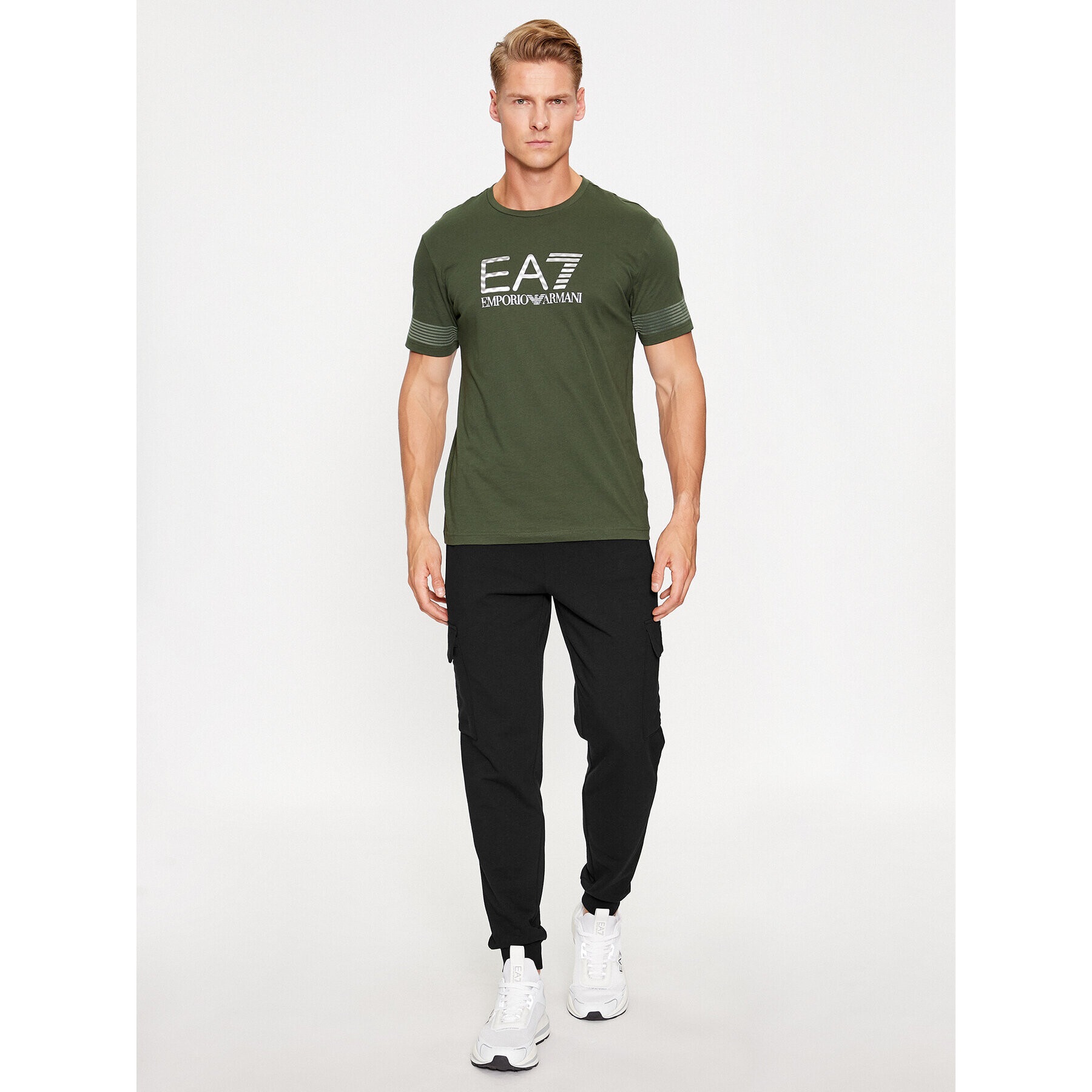 EA7 Emporio Armani Tricou 6RPT37 PJ3BZ 1845 Verde Regular Fit - Pled.ro