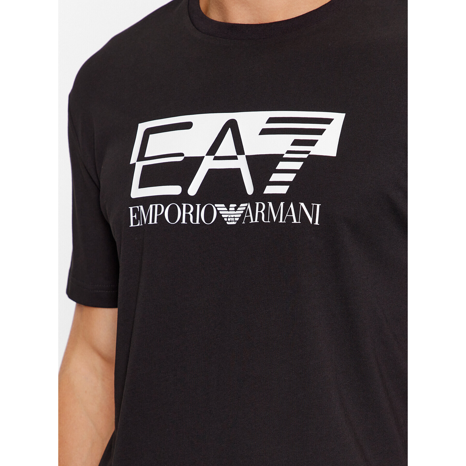 EA7 Emporio Armani Tricou 6RPT81 PJM9Z 0200 Negru Regular Fit - Pled.ro