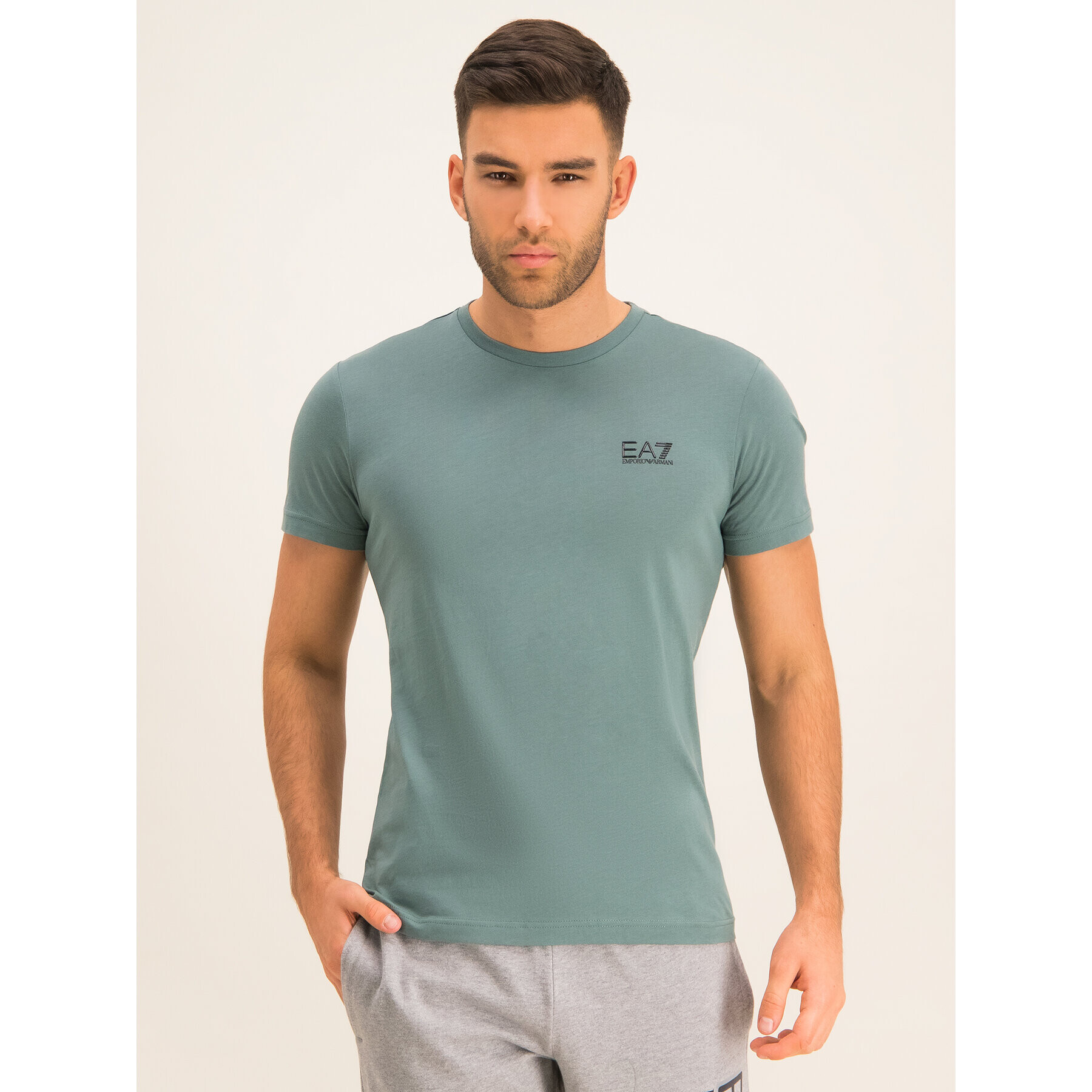 EA7 Emporio Armani Tricou 8NPT51 PJM9Z 1858 Verde Regular Fit - Pled.ro