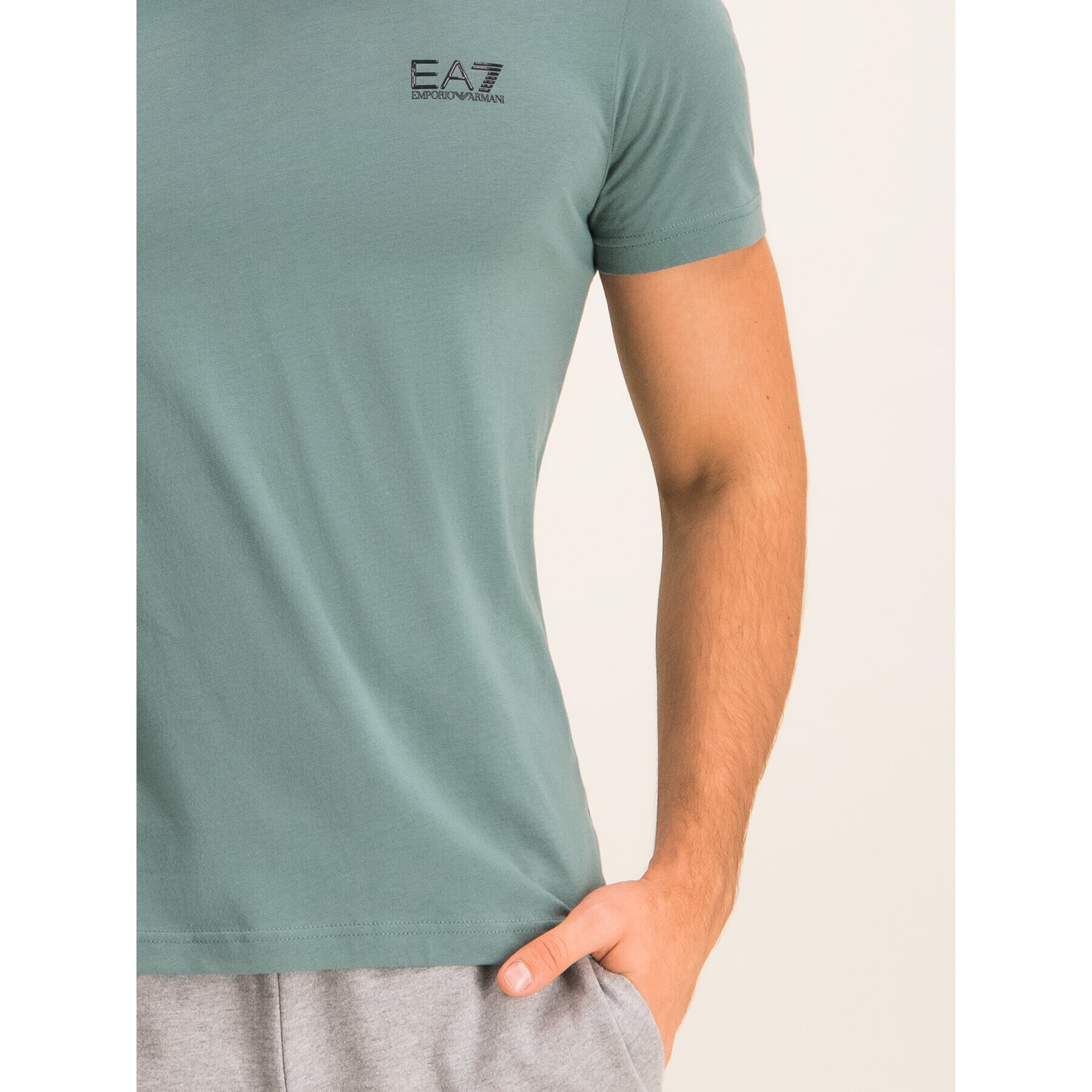 EA7 Emporio Armani Tricou 8NPT51 PJM9Z 1858 Verde Regular Fit - Pled.ro