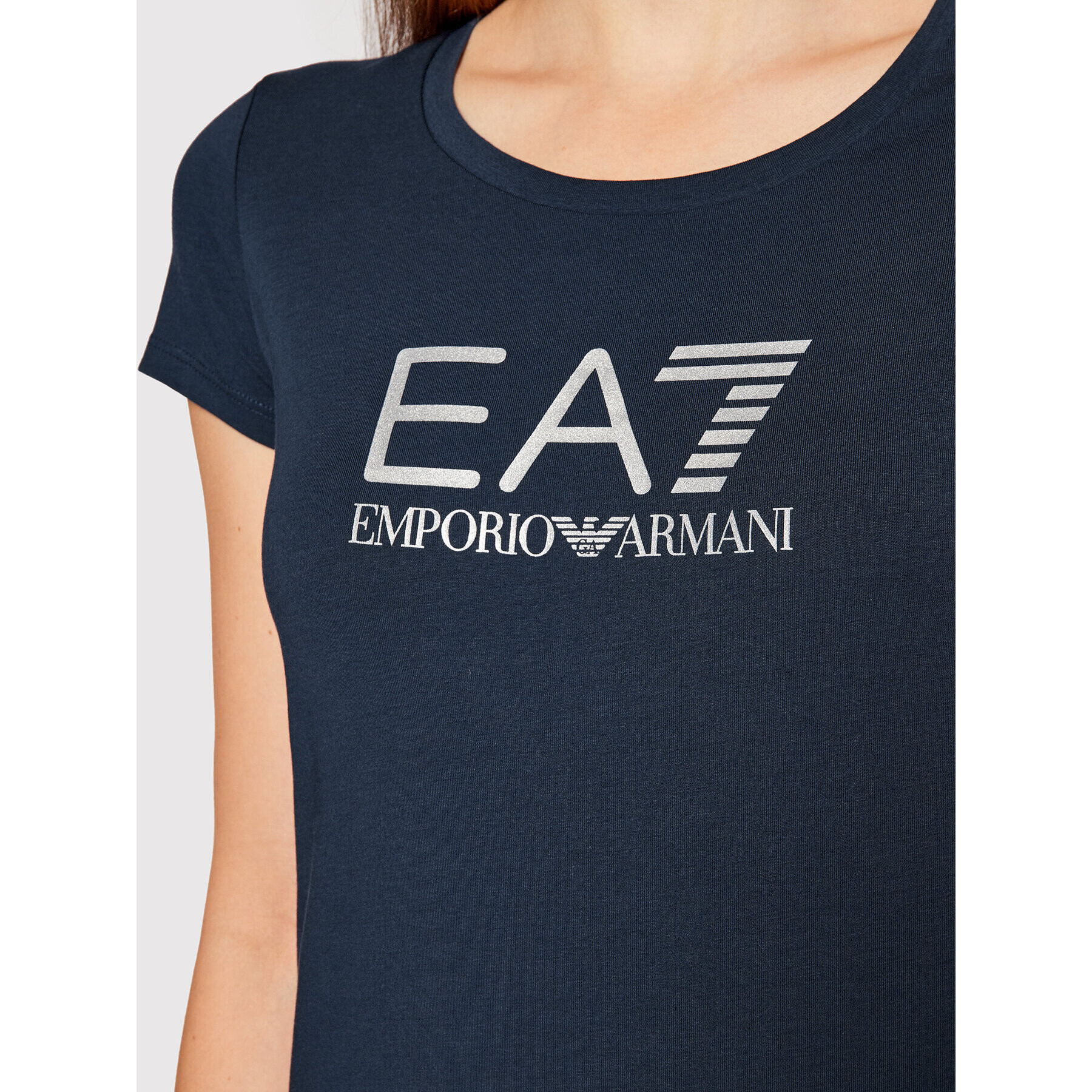 EA7 Emporio Armani Tricou 8NTT63 TJ12Z 0540 Bleumarin Slim Fit - Pled.ro