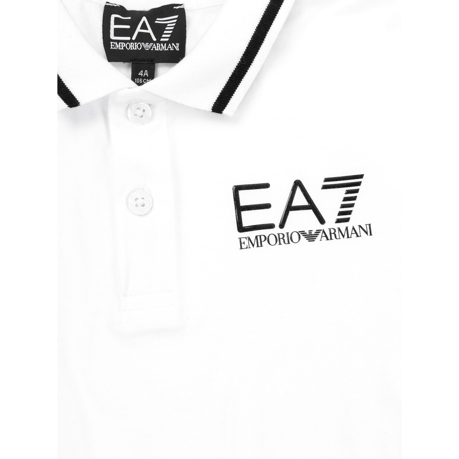 EA7 Emporio Armani Tricou polo 3HBF51 BJ02Z 1100 Alb Regular Fit - Pled.ro