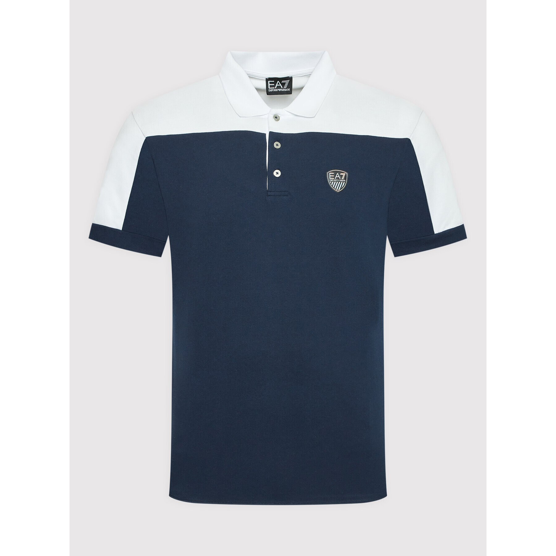 EA7 Emporio Armani Tricou polo 3LPF07 PJ04Z 1554 Bleumarin Regular Fit - Pled.ro