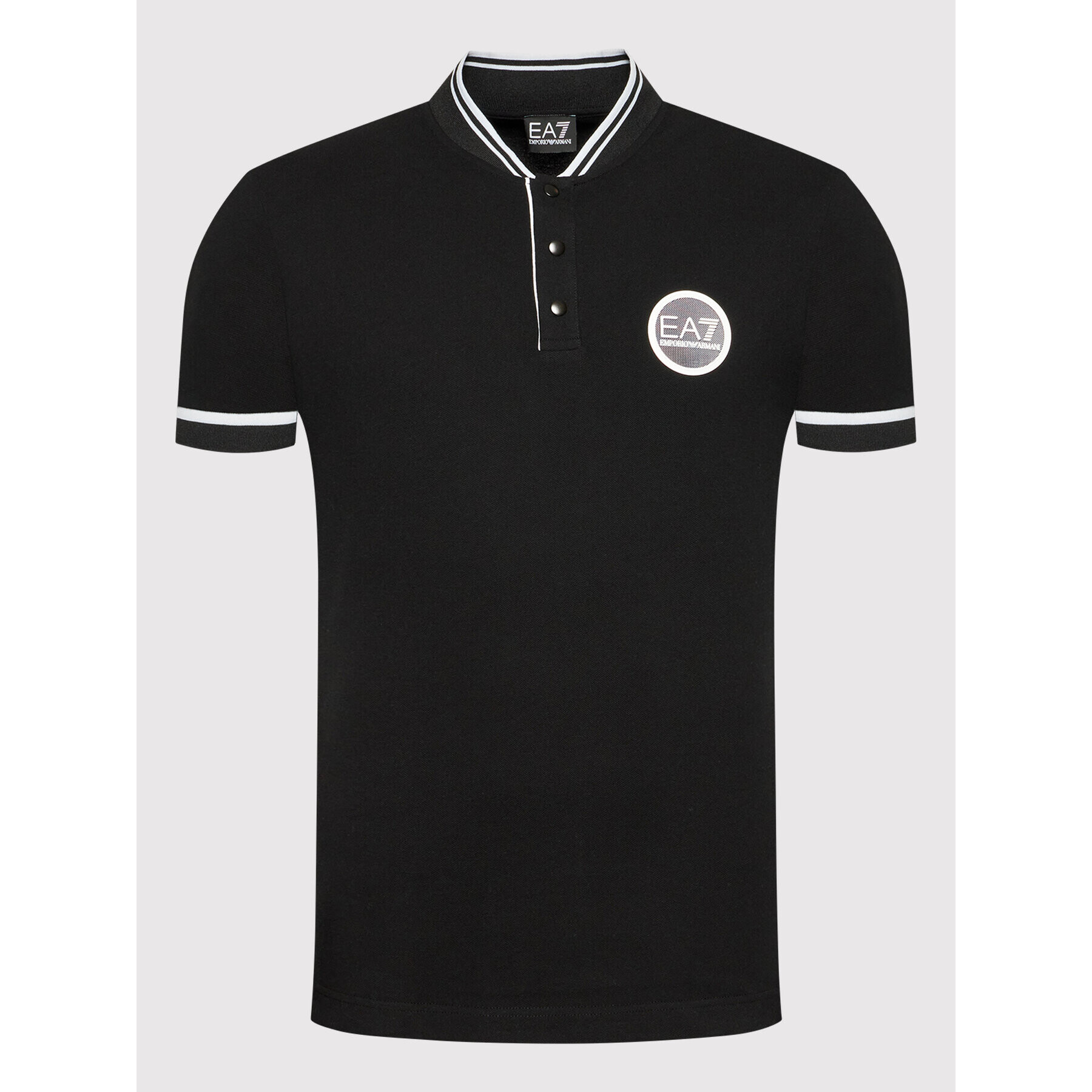 EA7 Emporio Armani Tricou polo 3LPF18 PJ4MZ 1200 Negru Regular Fit - Pled.ro