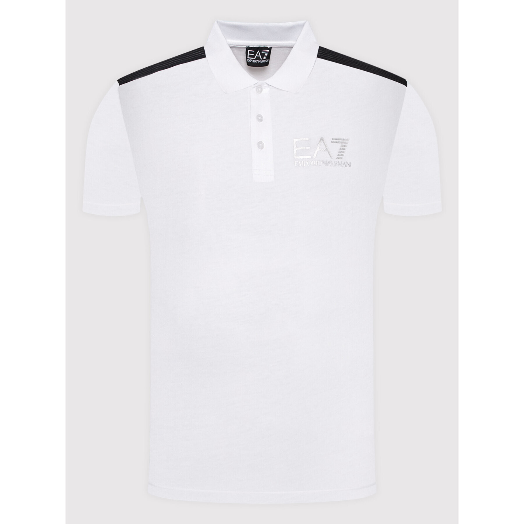 EA7 Emporio Armani Tricou polo 3LPF21 PJ02Z 1100 Alb Slim Fit - Pled.ro