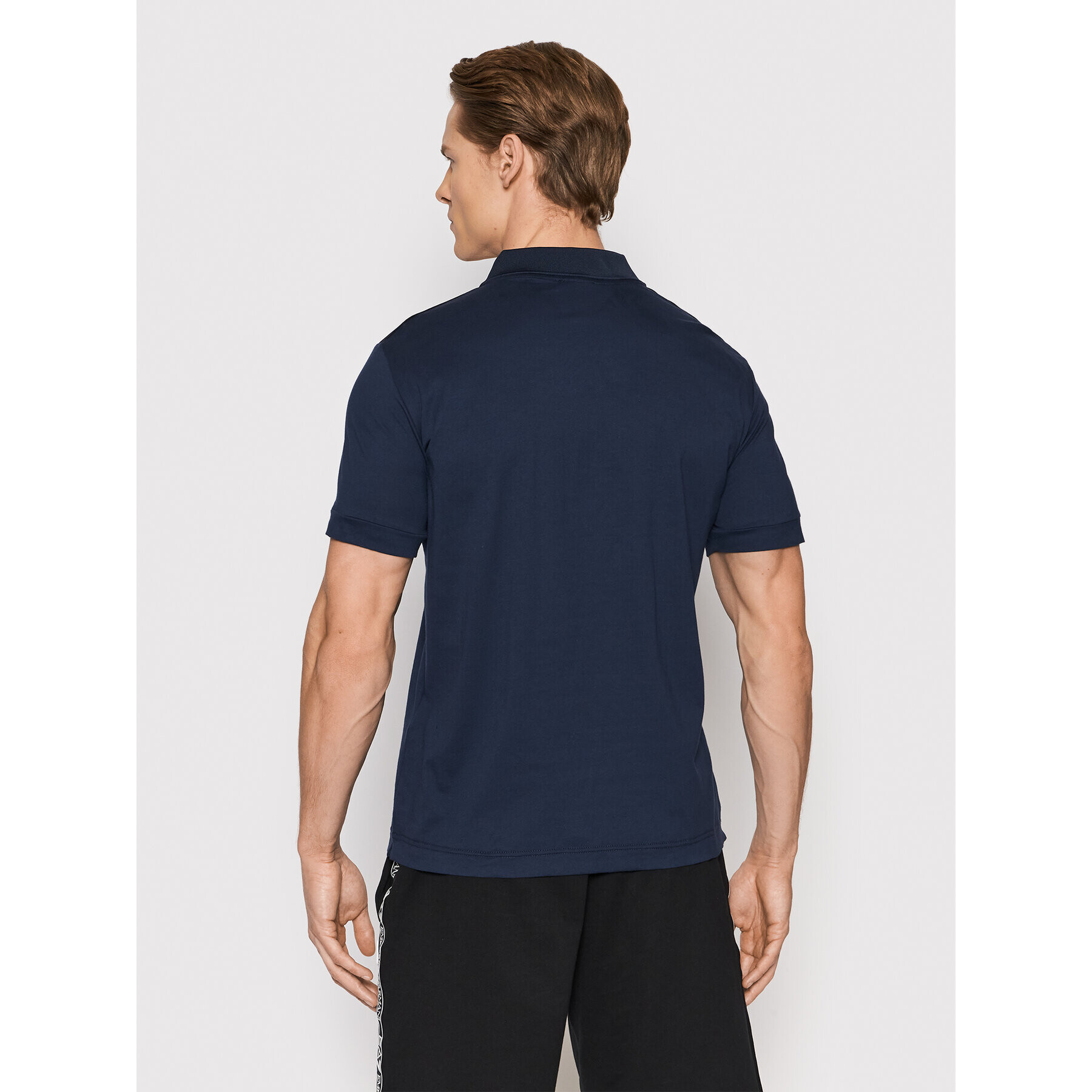 EA7 Emporio Armani Tricou polo 3LPF21 PJ02Z 1554 Bleumarin Regular Fit - Pled.ro