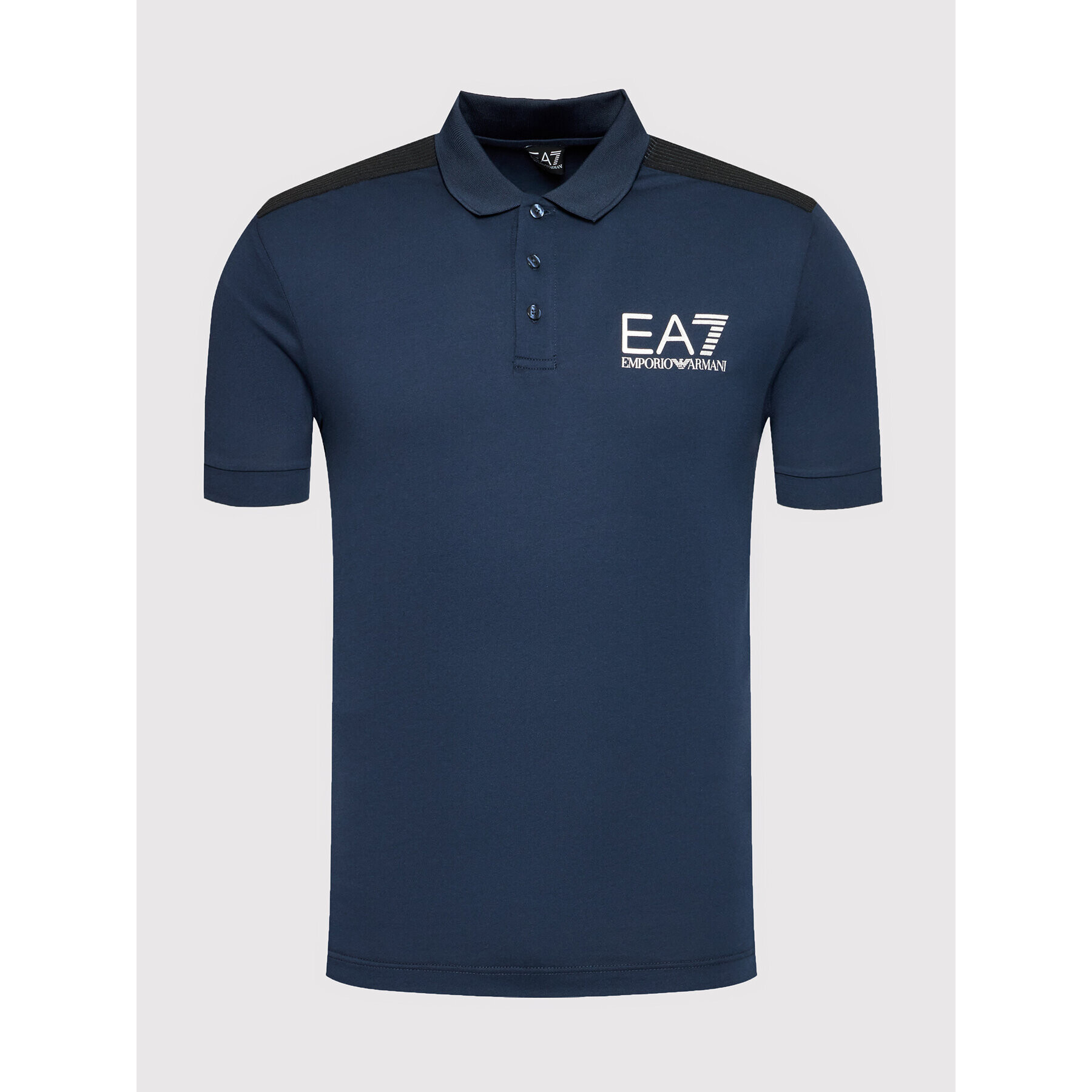 EA7 Emporio Armani Tricou polo 3LPF21 PJ02Z 1554 Bleumarin Regular Fit - Pled.ro