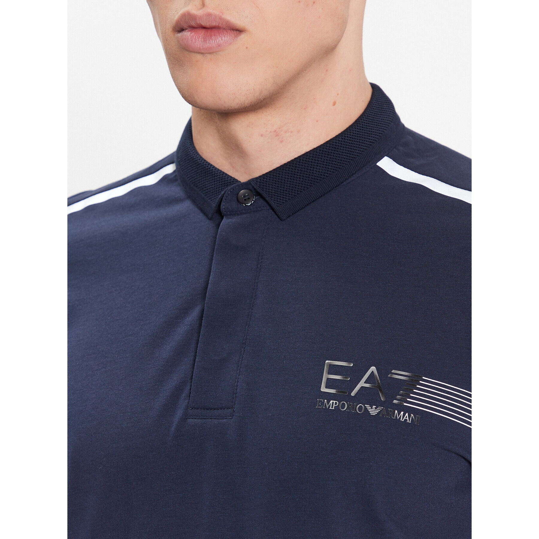 EA7 Emporio Armani Tricou polo 3RPF04 PJMAZ 1554 Bleumarin Regular Fit - Pled.ro