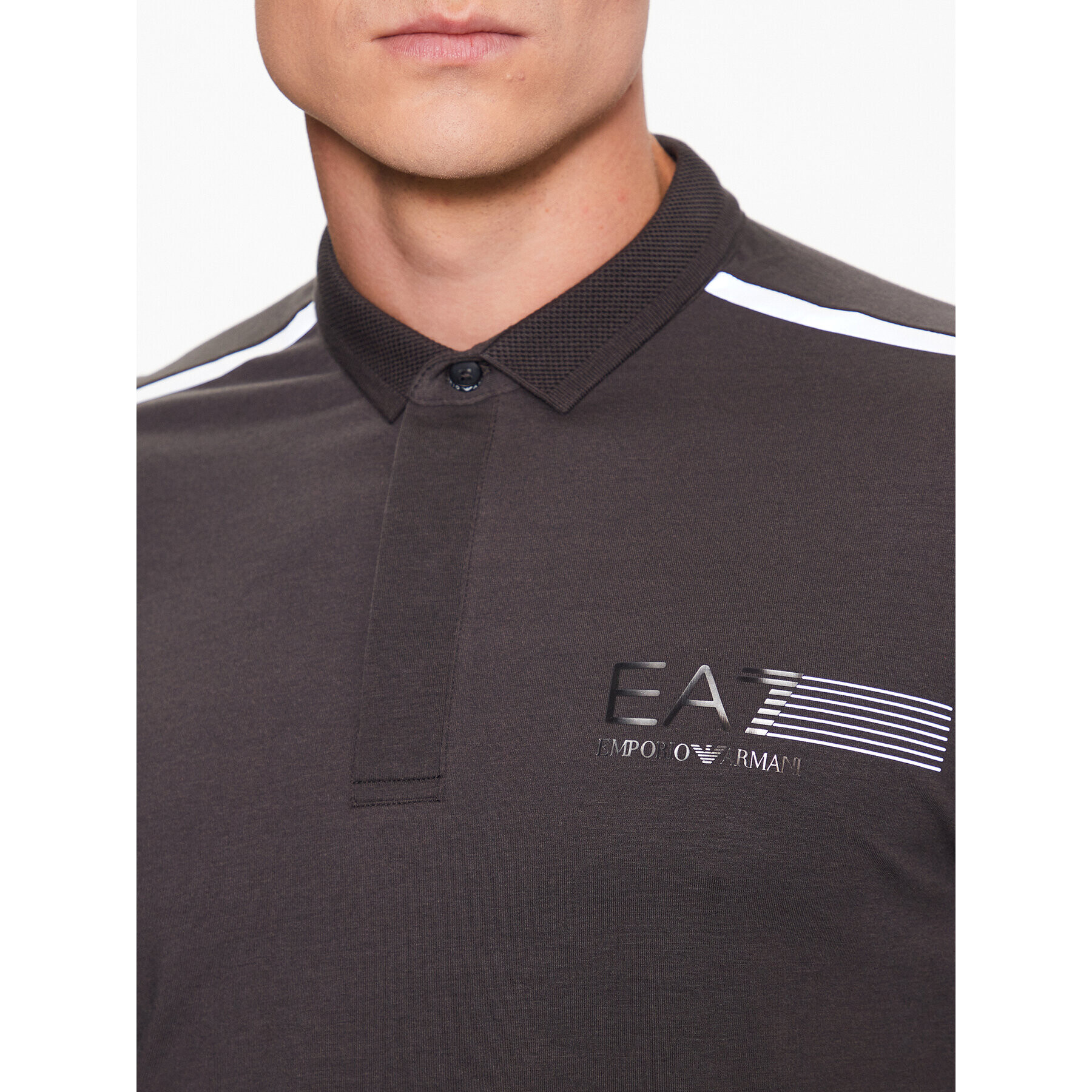 EA7 Emporio Armani Tricou polo 3RPF04 PJMAZ 1997 Gri Regular Fit - Pled.ro