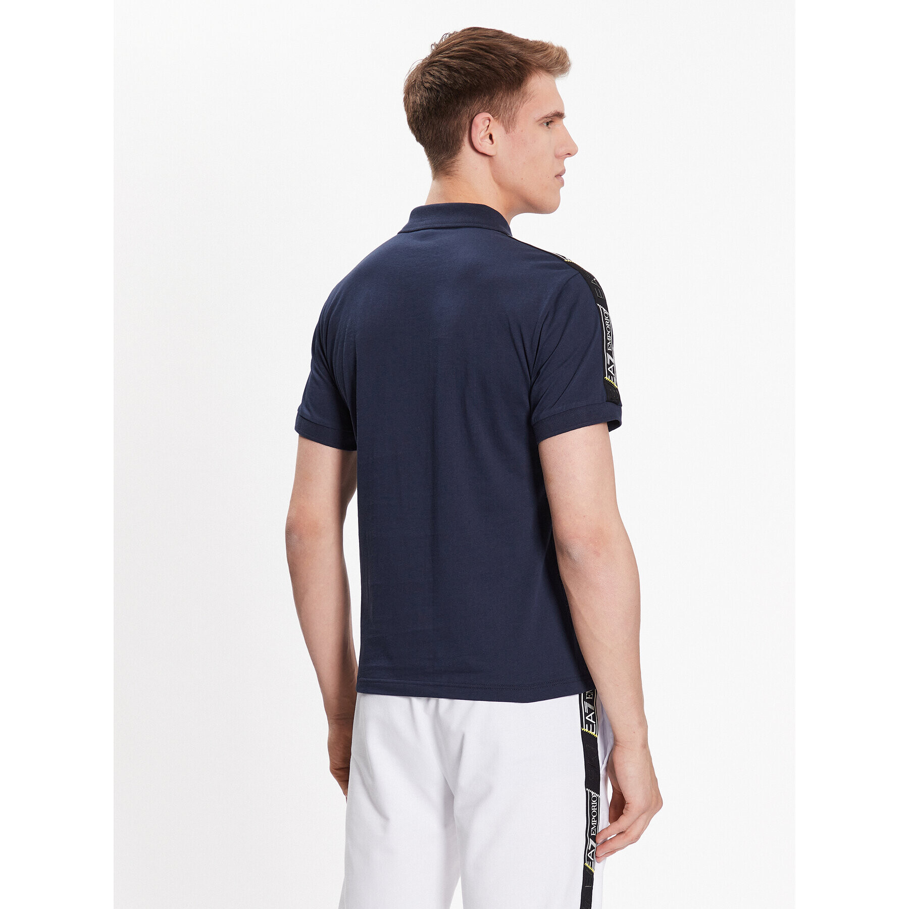 EA7 Emporio Armani Tricou polo 3RPF52 PJ02Z 1554 Bleumarin Regular Fit - Pled.ro