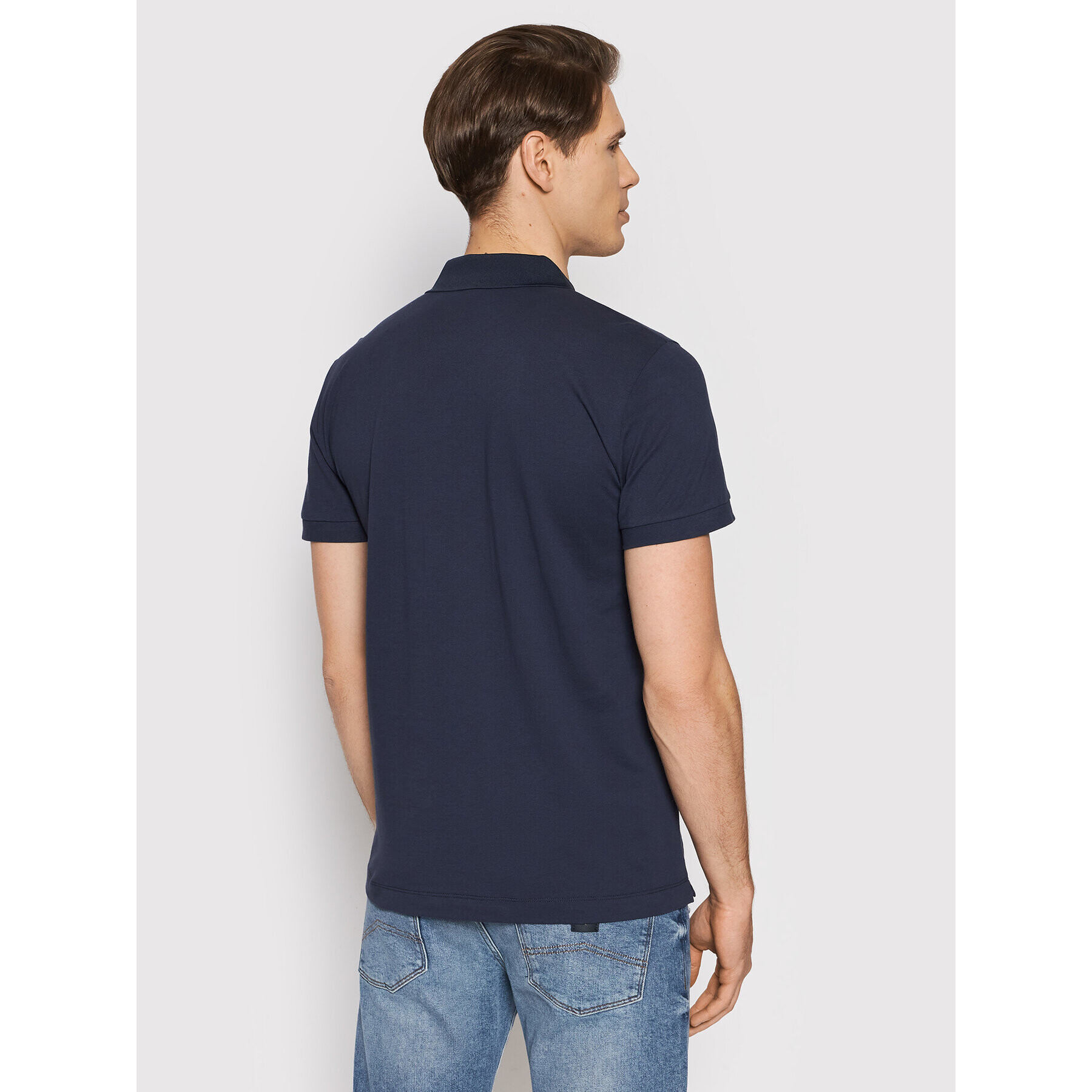 EA7 Emporio Armani Tricou polo 6KPF08 PJ5AZ 1554 Bleumarin Regular Fit - Pled.ro