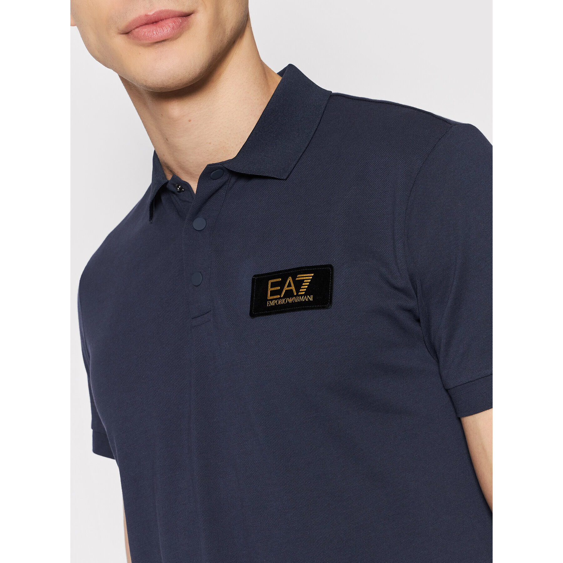 EA7 Emporio Armani Tricou polo 6KPF08 PJ5AZ 1554 Bleumarin Regular Fit - Pled.ro