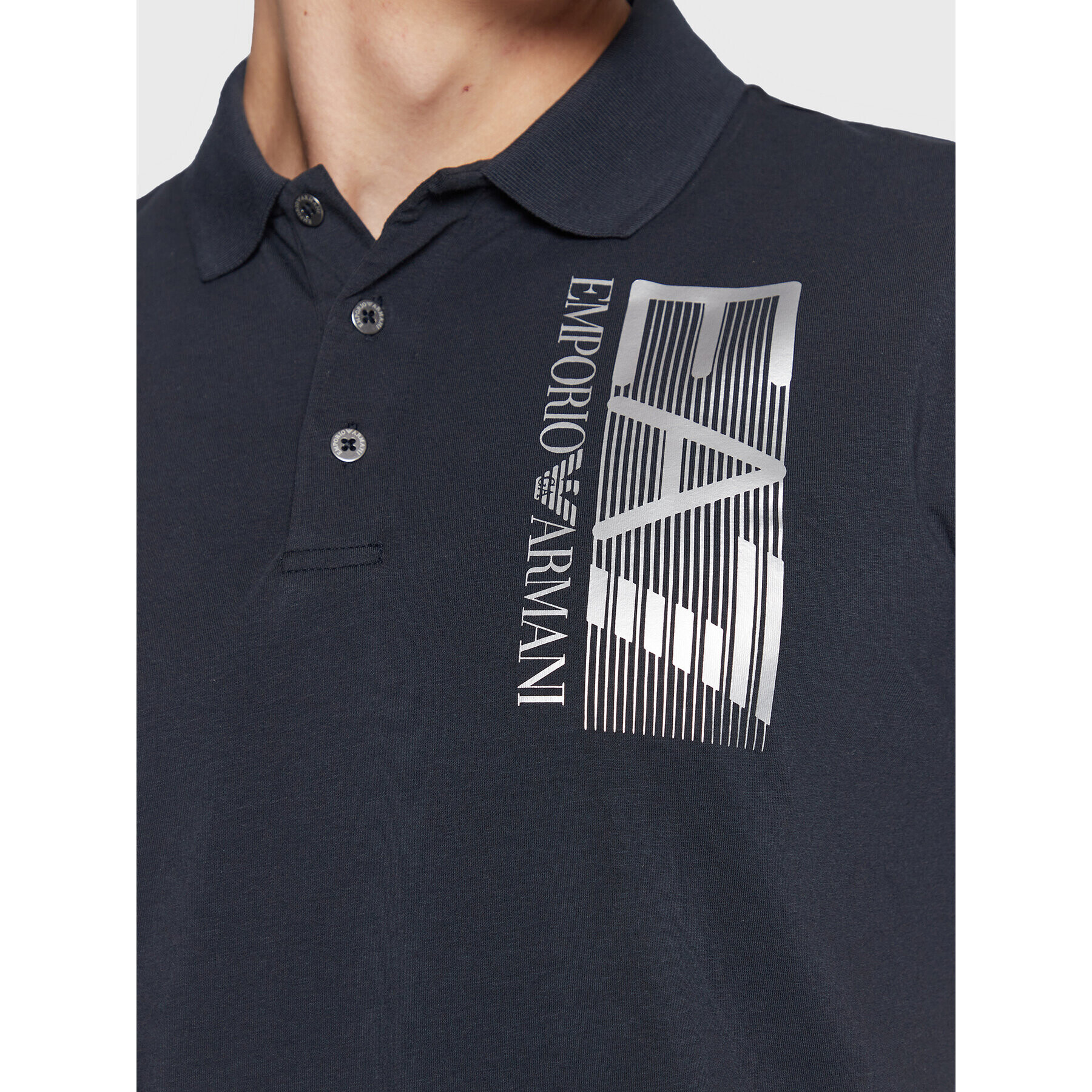 EA7 Emporio Armani Tricou polo 6LPF16 PJ03Z 0578 Bleumarin Regular Fit - Pled.ro