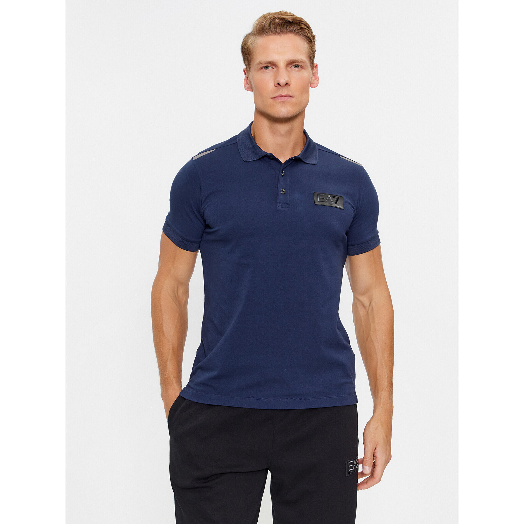 EA7 Emporio Armani Tricou polo 6RPF78 PJBVZ 1554 Bleumarin Regular Fit - Pled.ro