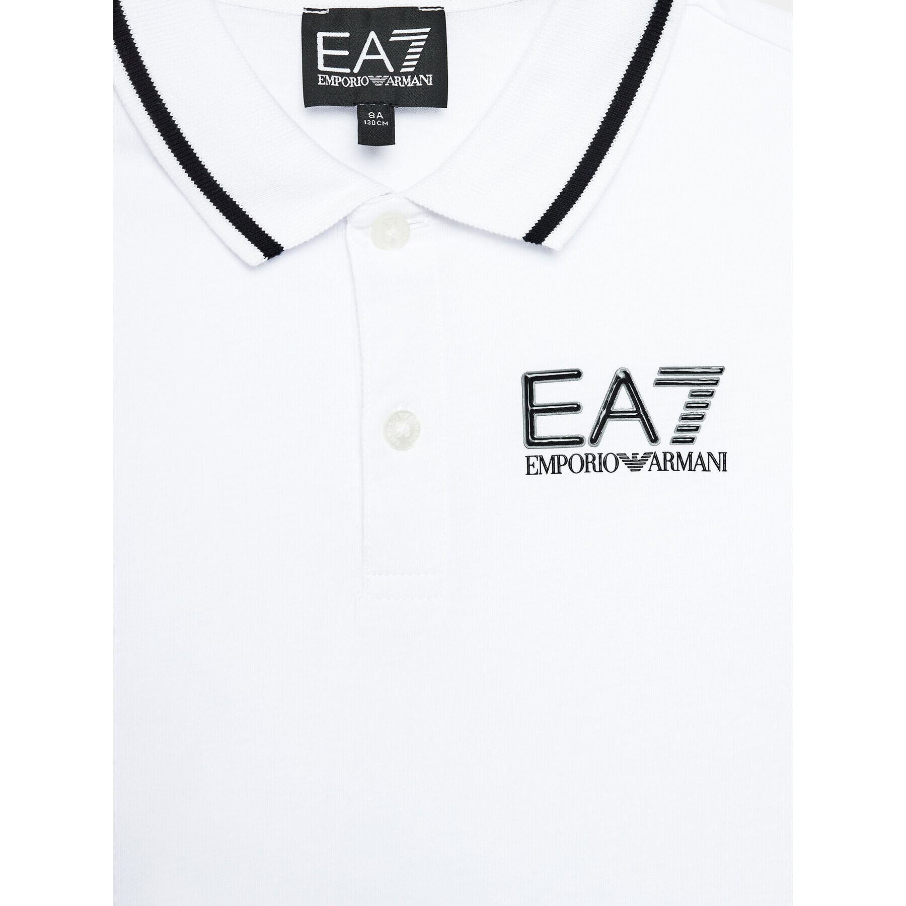 EA7 Emporio Armani Tricou polo 8NBF51 BJ02Z 1100 Alb Regular Fit - Pled.ro