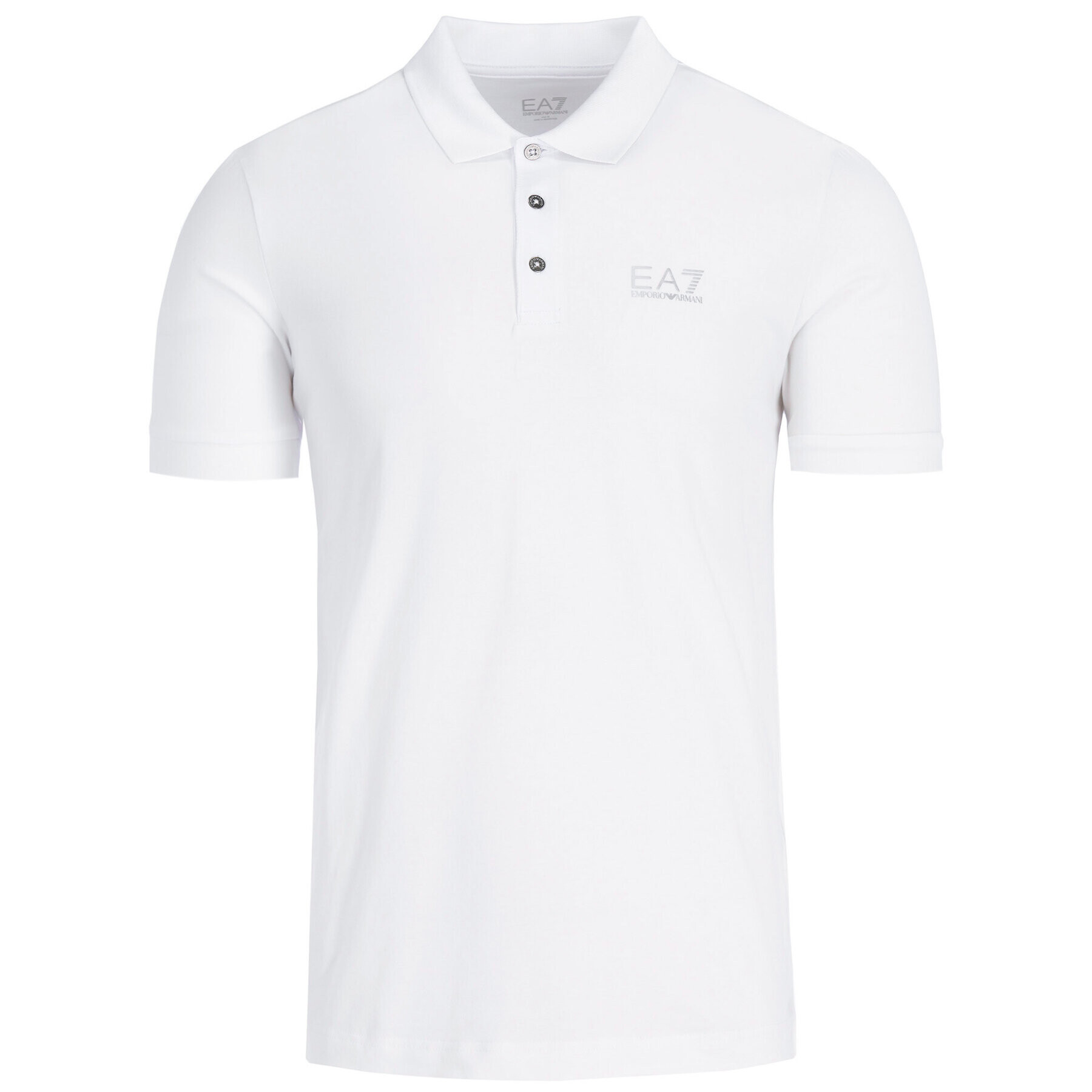 EA7 Emporio Armani Tricou polo 8NPF04 PJM5Z 0100 Alb Regular Fit - Pled.ro