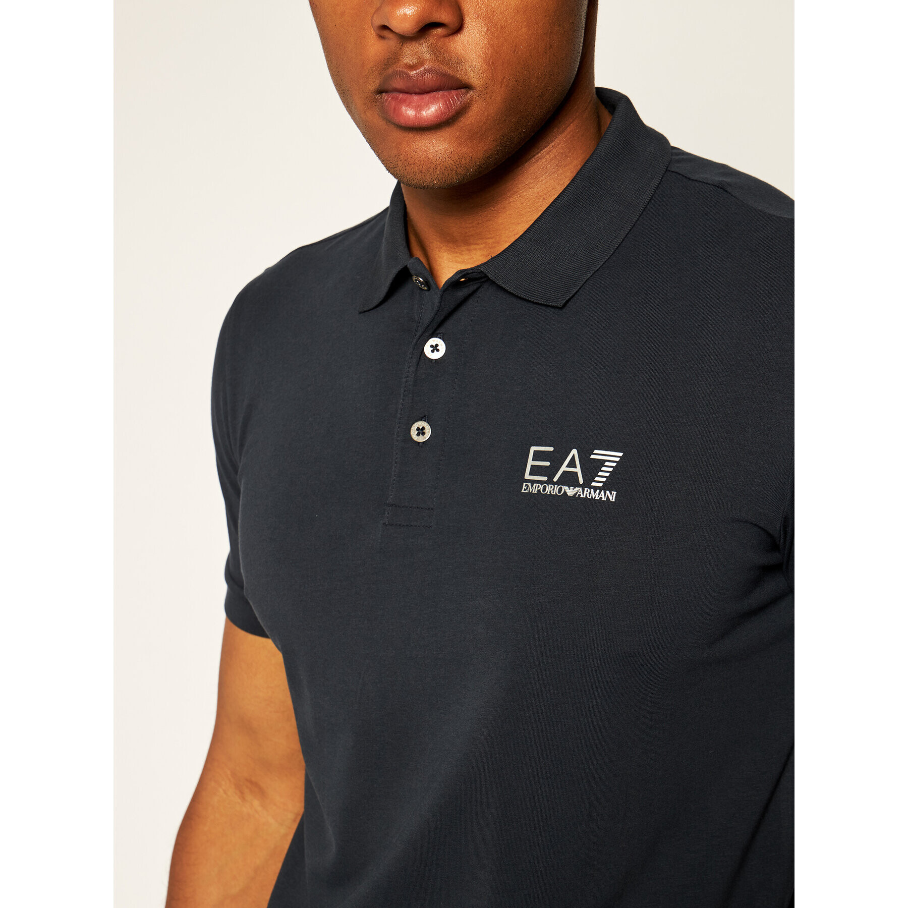 EA7 Emporio Armani Tricou polo 8NPF04 PJM5Z 0578 Bleumarin Regular Fit - Pled.ro