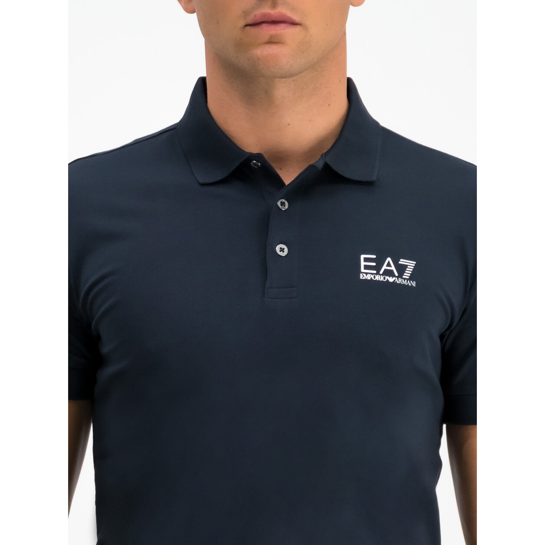 EA7 Emporio Armani Tricou polo 8NPF04 PJM5Z 0578 Bleumarin Regular Fit - Pled.ro