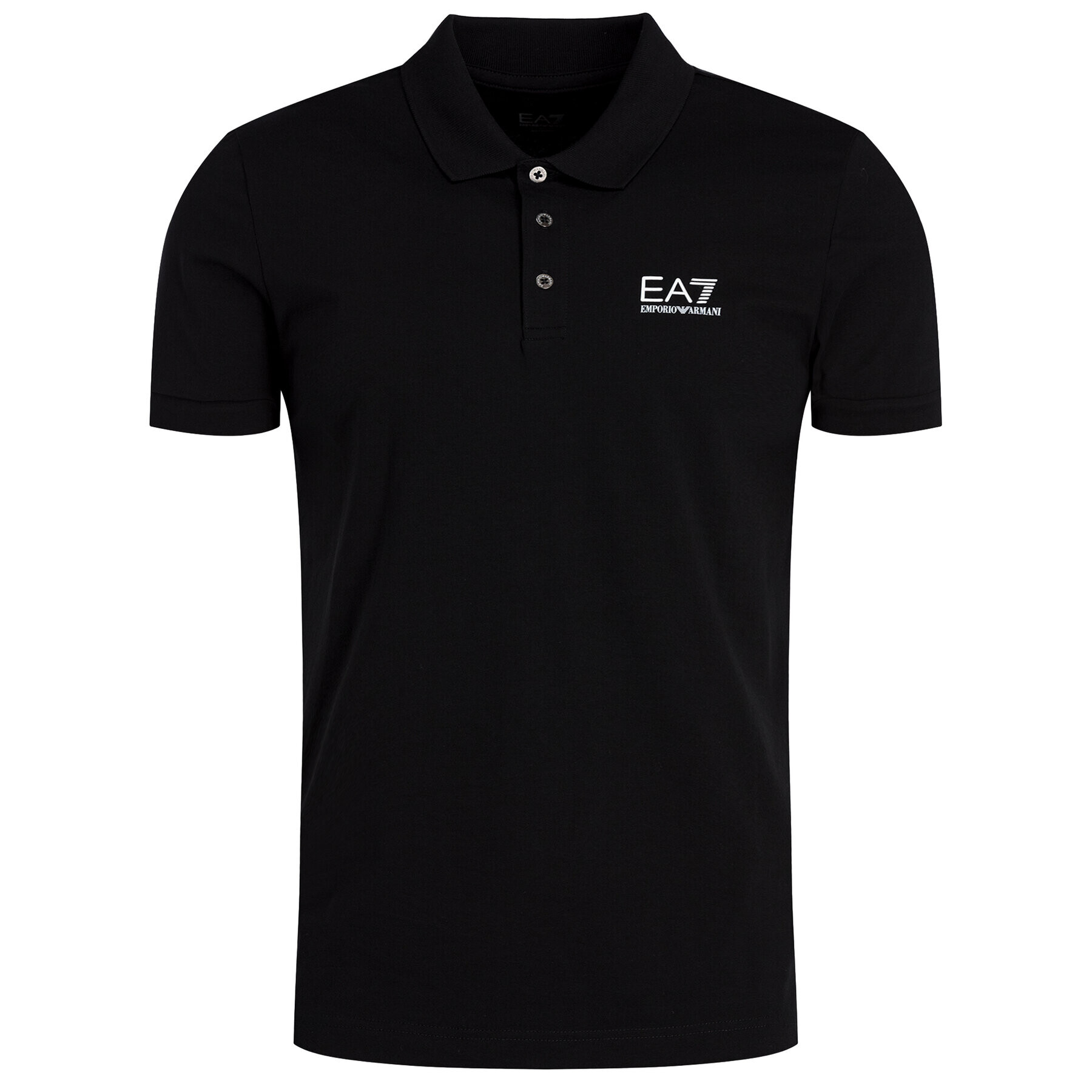 EA7 Emporio Armani Tricou polo 8NPF04 PJM5Z 1200 Negru Regular Fit - Pled.ro