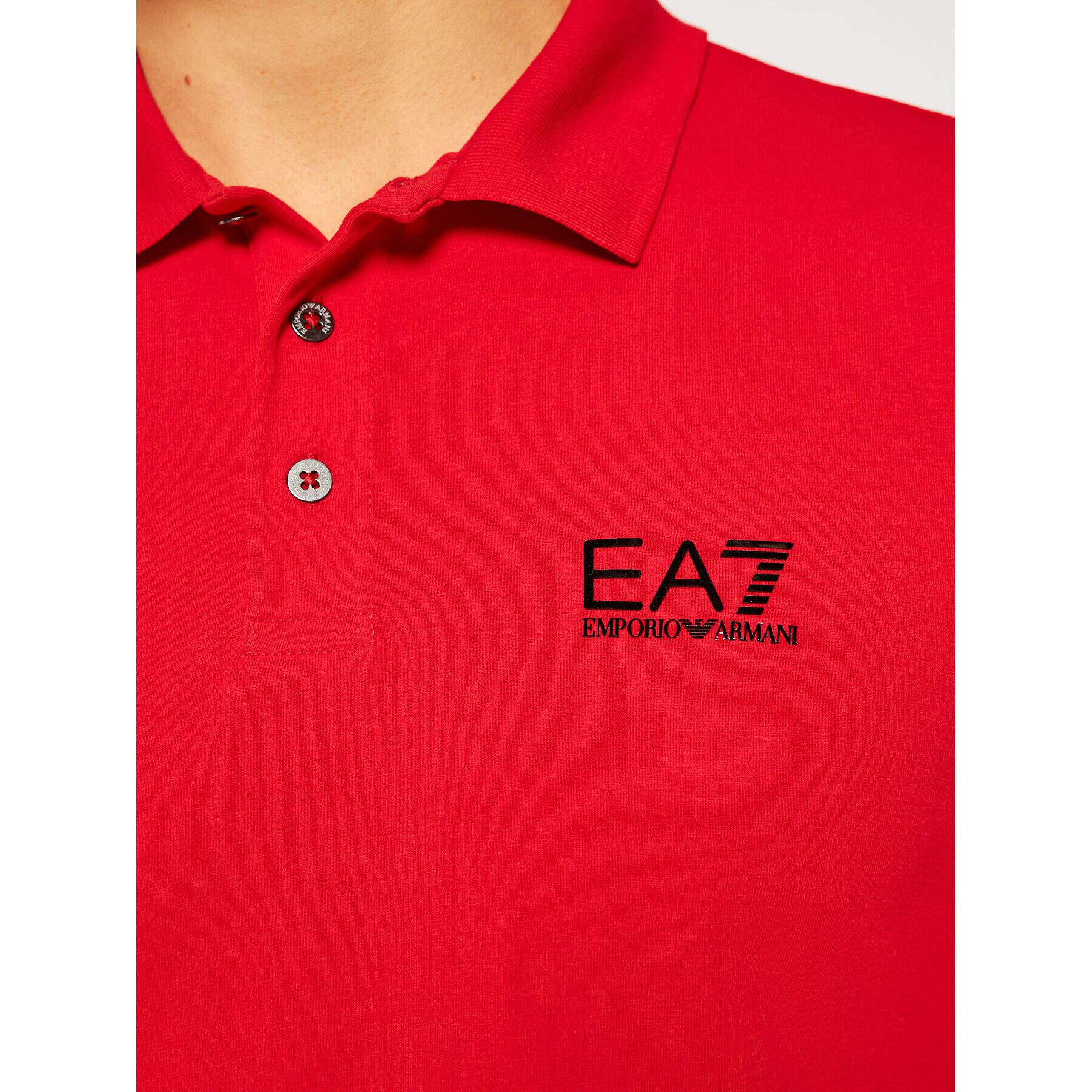 EA7 Emporio Armani Tricou polo 8NPF04 PJM5Z 1451 Roșu Regular Fit - Pled.ro