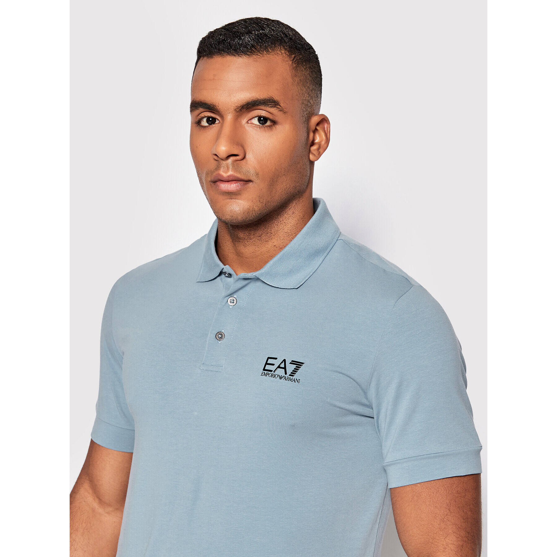 EA7 Emporio Armani Tricou polo 8NPF04 PJM5Z 1506 Albastru Regular Fit - Pled.ro