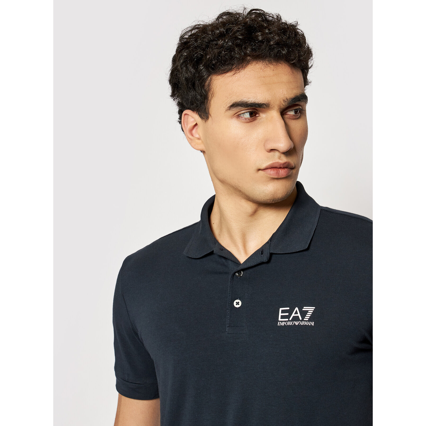 EA7 Emporio Armani Tricou polo 8NPF04 PJM5Z 1578 Bleumarin Regular Fit - Pled.ro