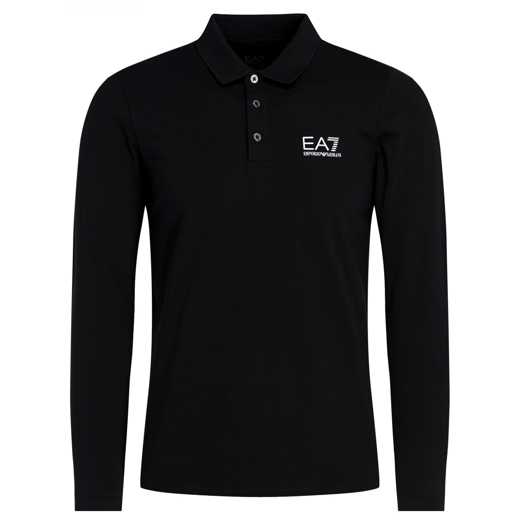 EA7 Emporio Armani Tricou polo 8NPF05 PJM5Z 1200 Negru Regular Fit - Pled.ro