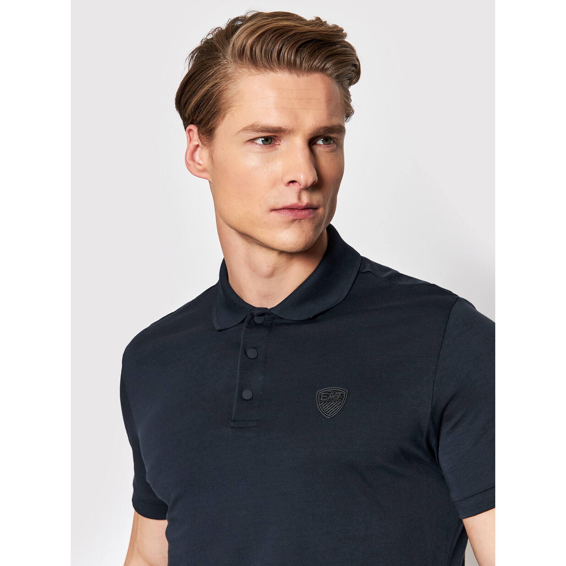 EA7 Emporio Armani Tricou polo 8NPF09 PJNQZ 1578 Bleumarin Regular Fit - Pled.ro