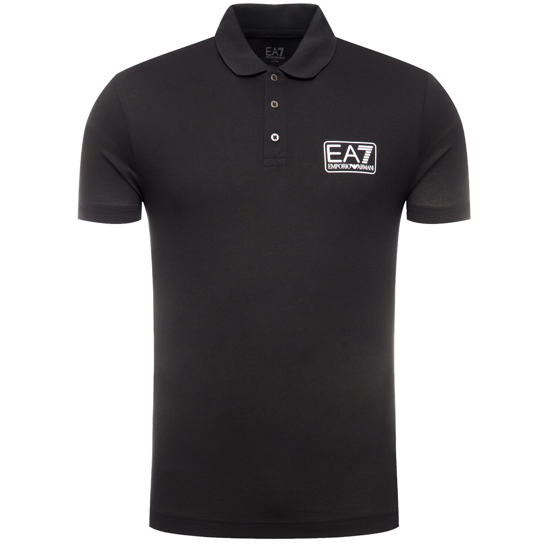 EA7 Emporio Armani Tricou polo 8NPF12 PJNQZ 1200 Negru Regular Fit - Pled.ro