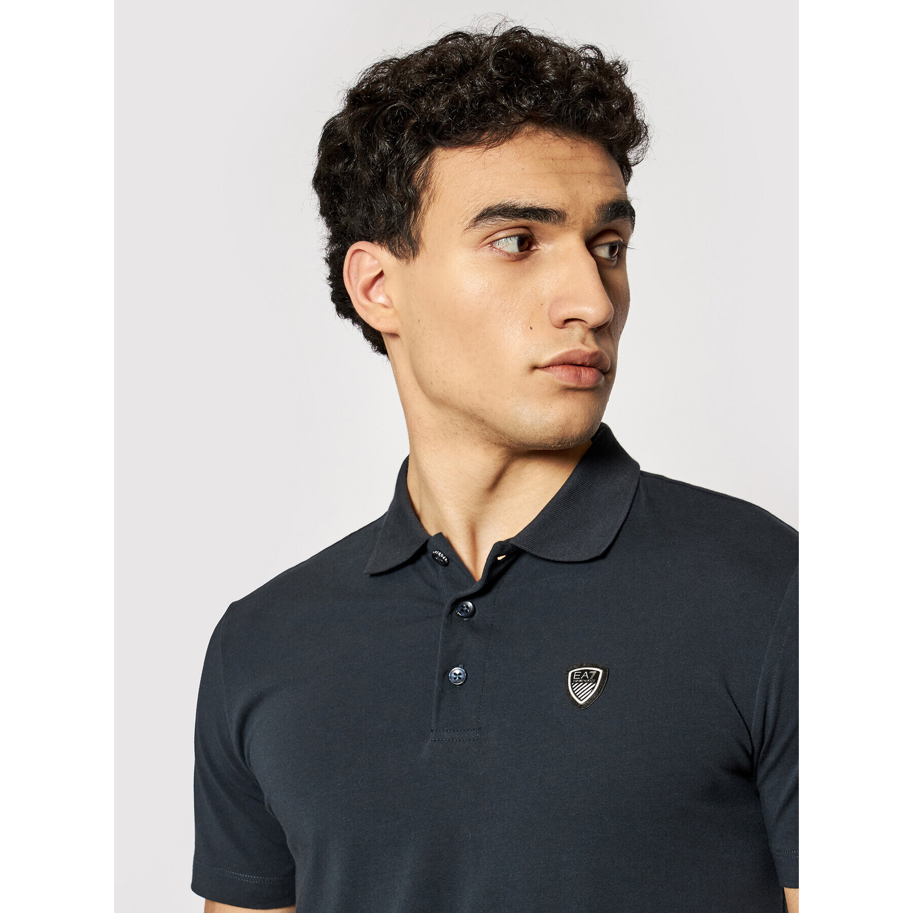 EA7 Emporio Armani Tricou polo 8NPF93 PJ03Z 1578 Bleumarin Regular Fit - Pled.ro