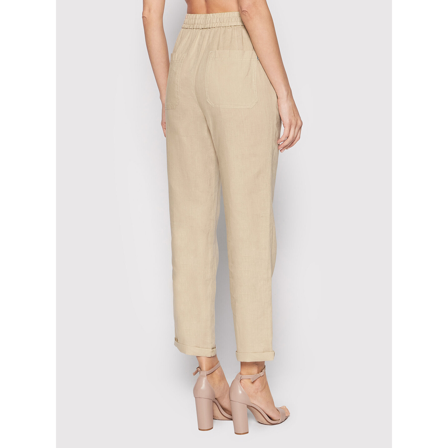 Ecoalf Pantaloni din material Sum GAPASUMPA3750WS22 Bej Relaxed Fit - Pled.ro