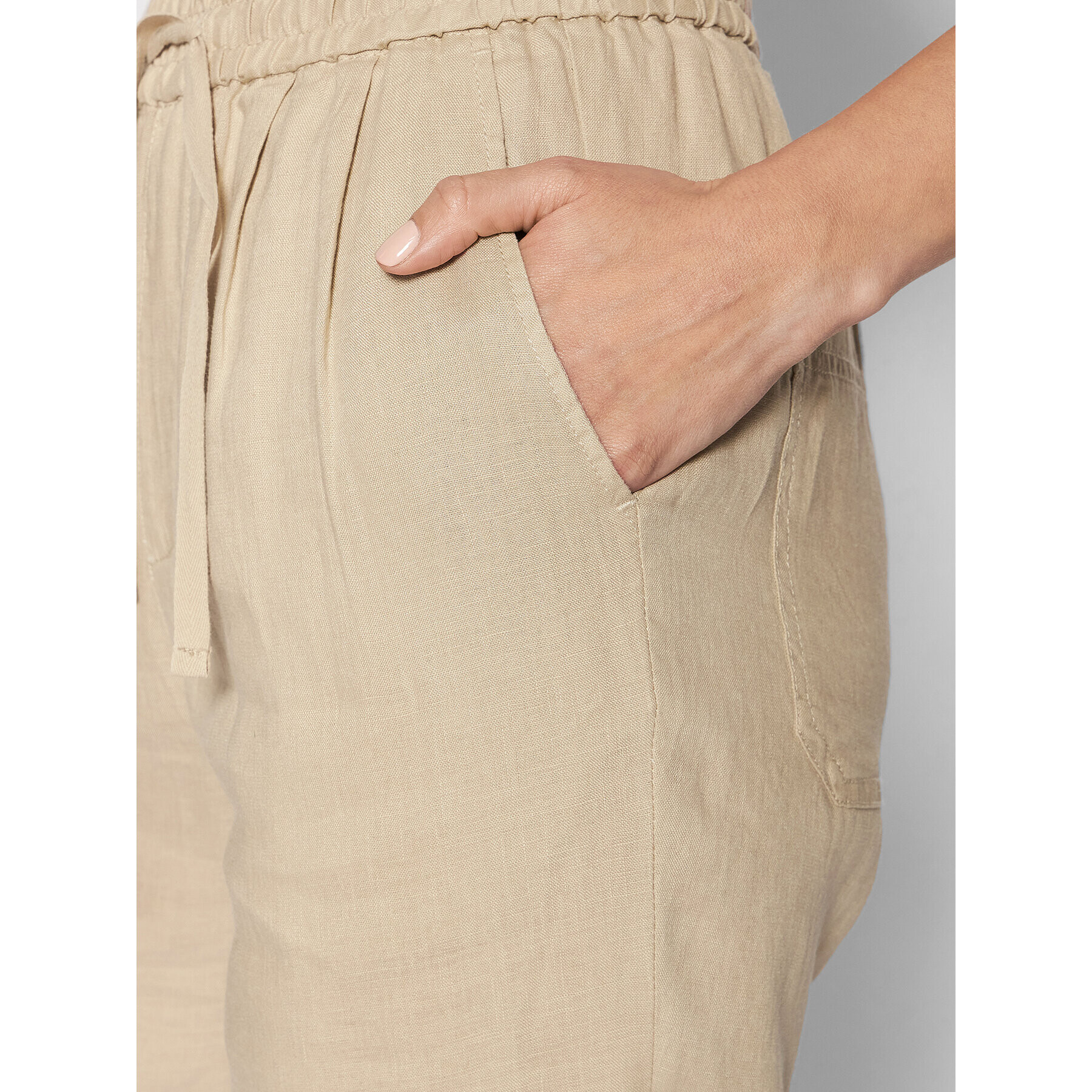 Ecoalf Pantaloni din material Sum GAPASUMPA3750WS22 Bej Relaxed Fit - Pled.ro