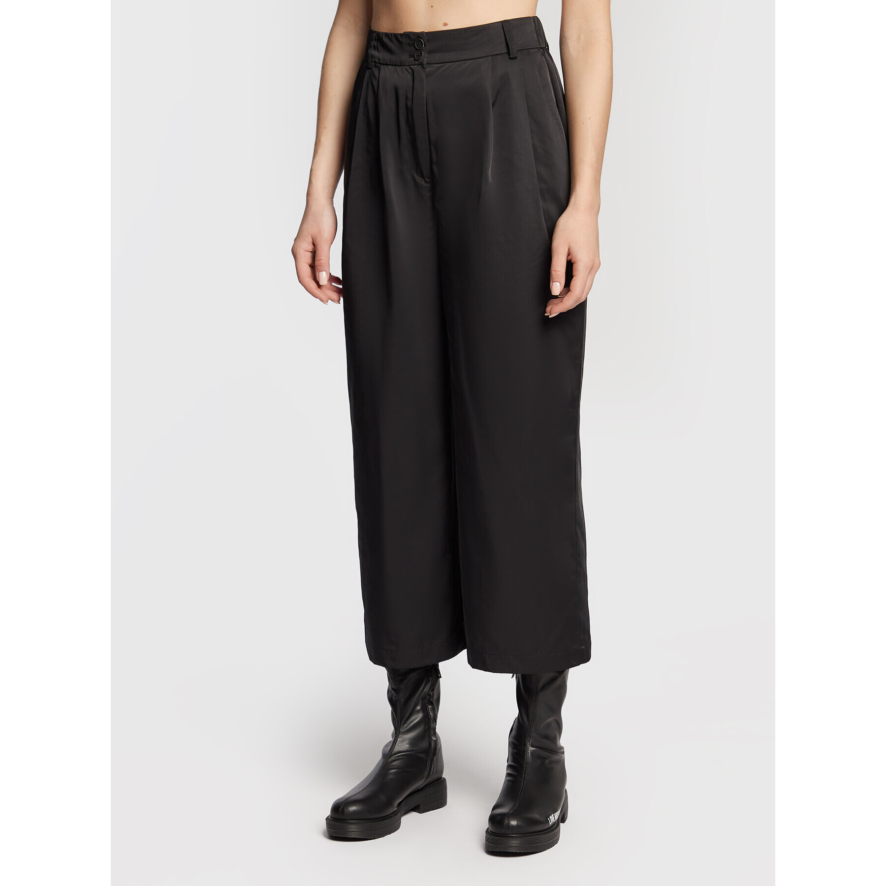 Edited Pantaloni culotte Janne EDT6138002000002 Negru Relaxed Fit - Pled.ro