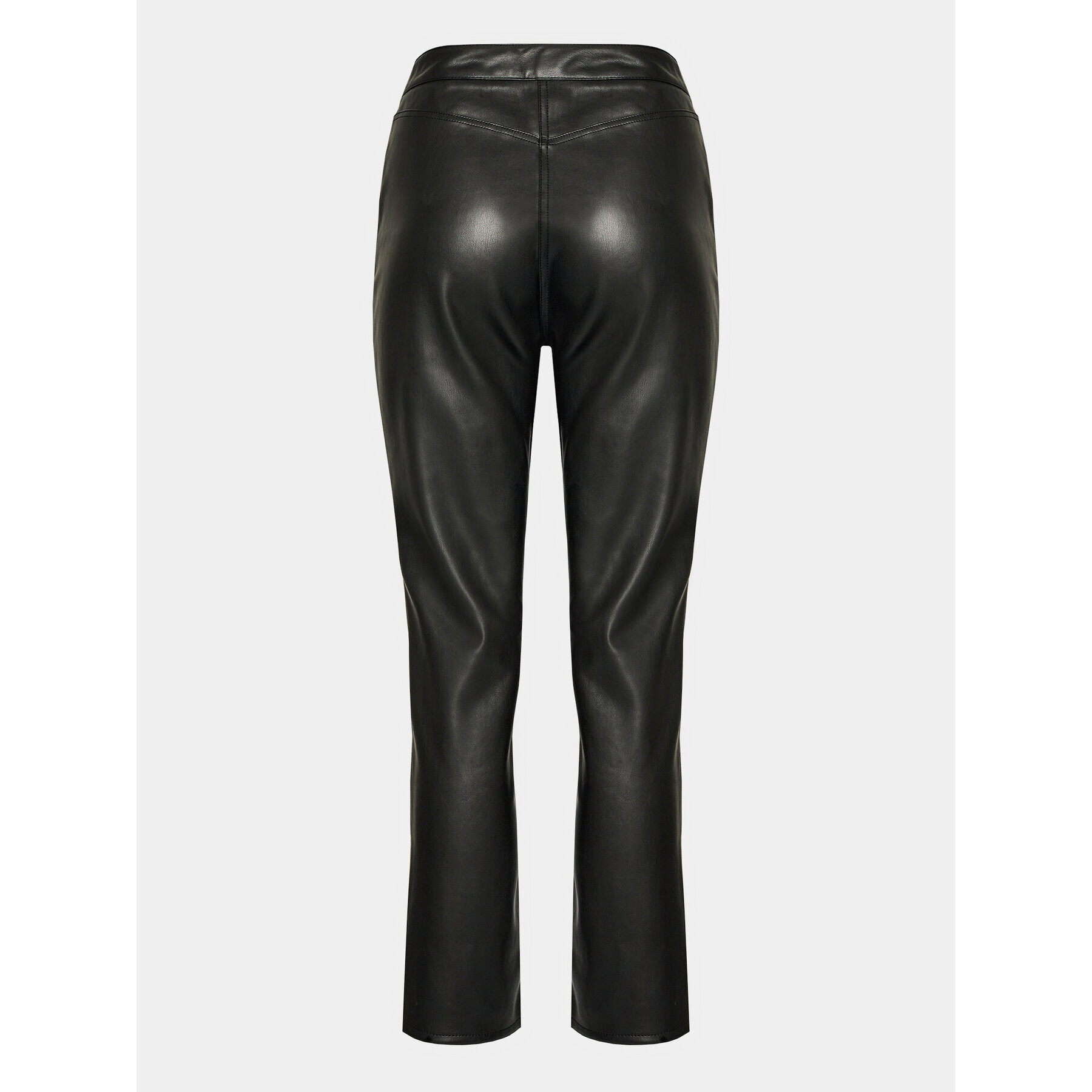 Edited Pantaloni din imitație de piele Adaline Negru Straight Fit - Pled.ro