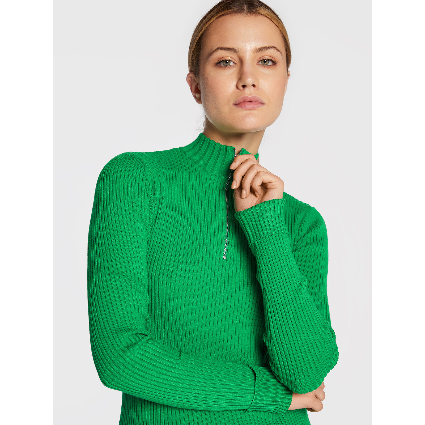 Edited Pulover Alison EDT1546023000003 Verde Regular Fit - Pled.ro