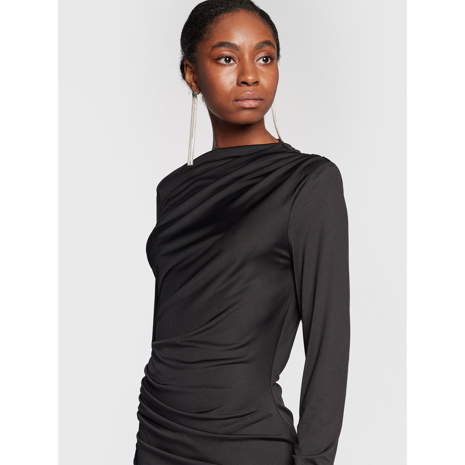 Edited Rochie cocktail Isamara EDT6303001000002 Negru Slim Fit - Pled.ro