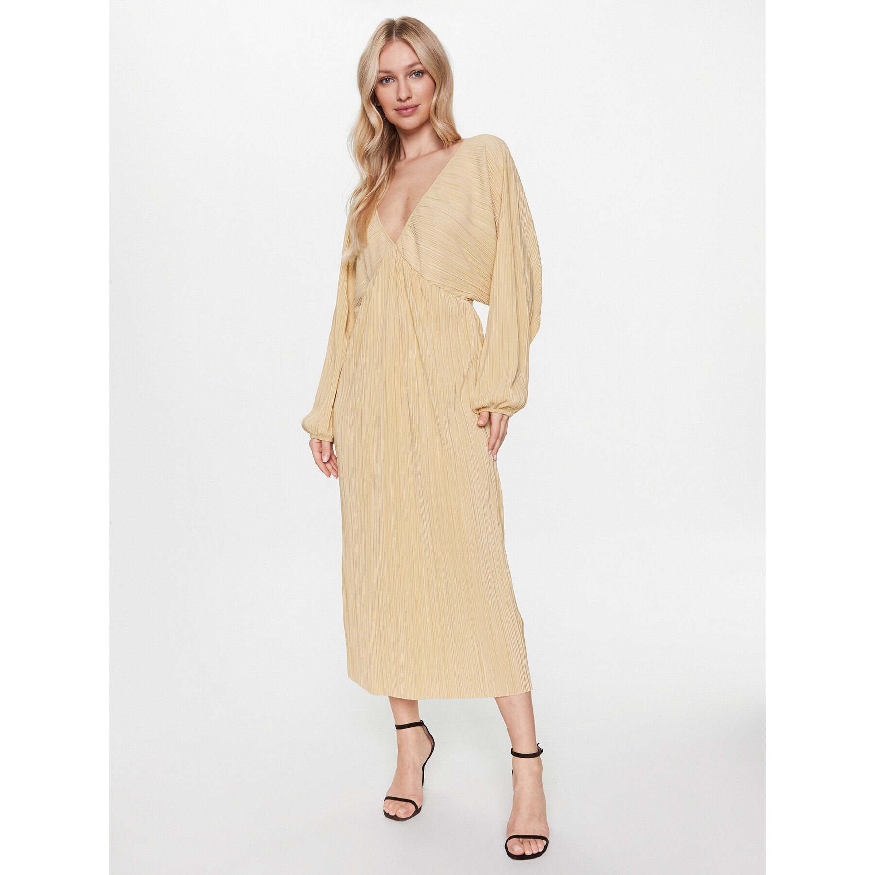 Edited Rochie de vară EDT6799001 Bej Loose Fit - Pled.ro