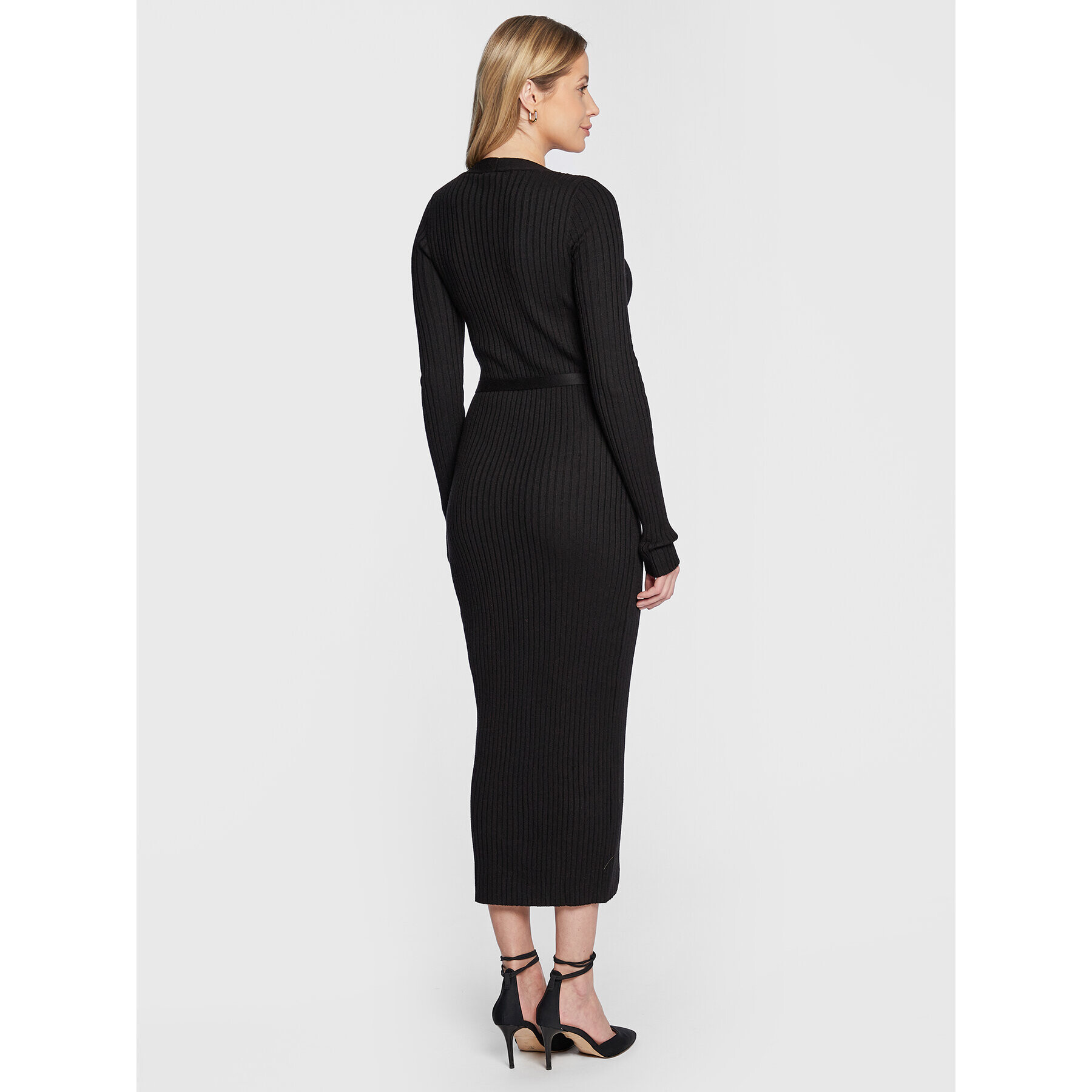 Edited Rochie tricotată Gwenda EDT6608001000002 Negru Slim Fit - Pled.ro