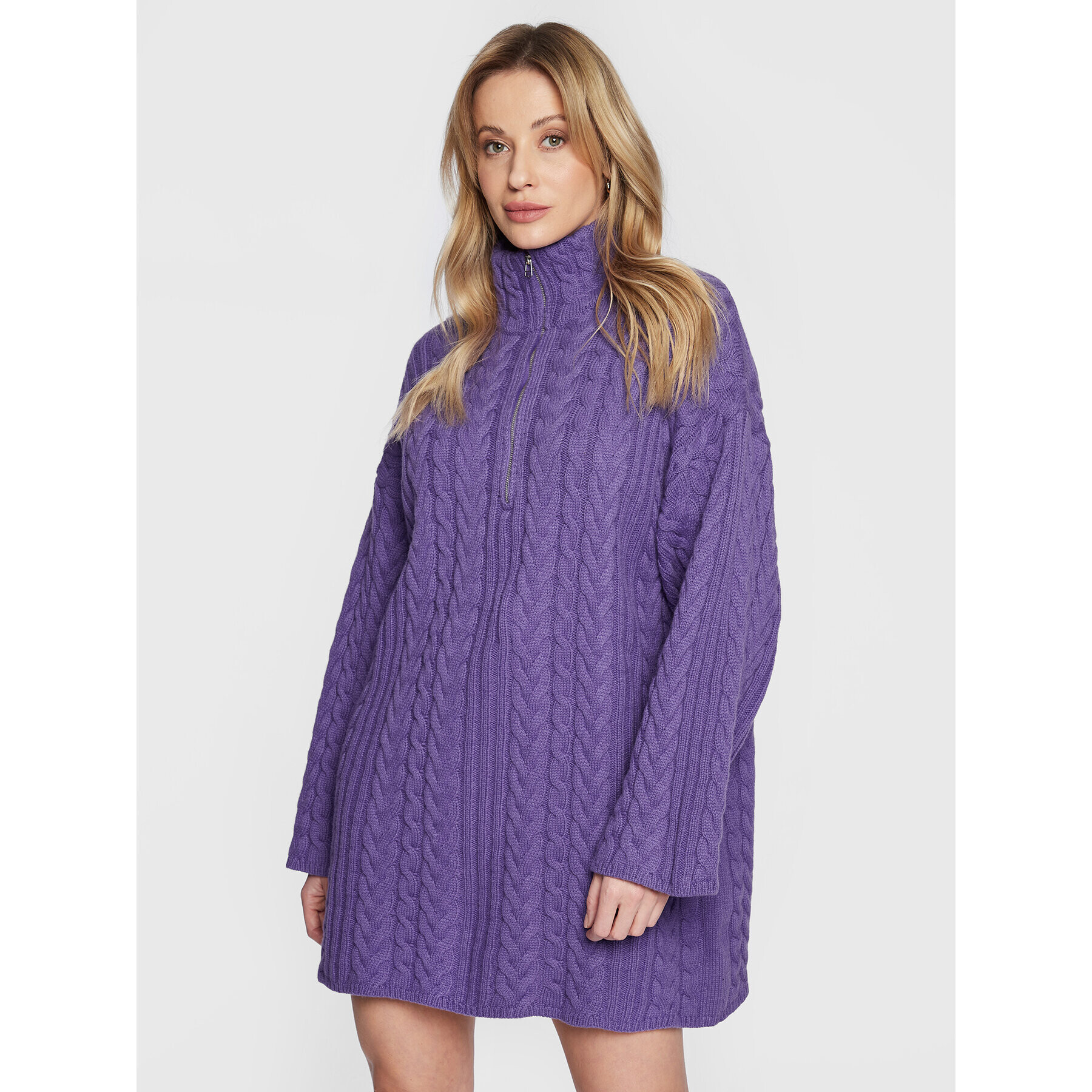 Edited Rochie tricotată Hanako EDT6607001000002 Violet Regular Fit - Pled.ro