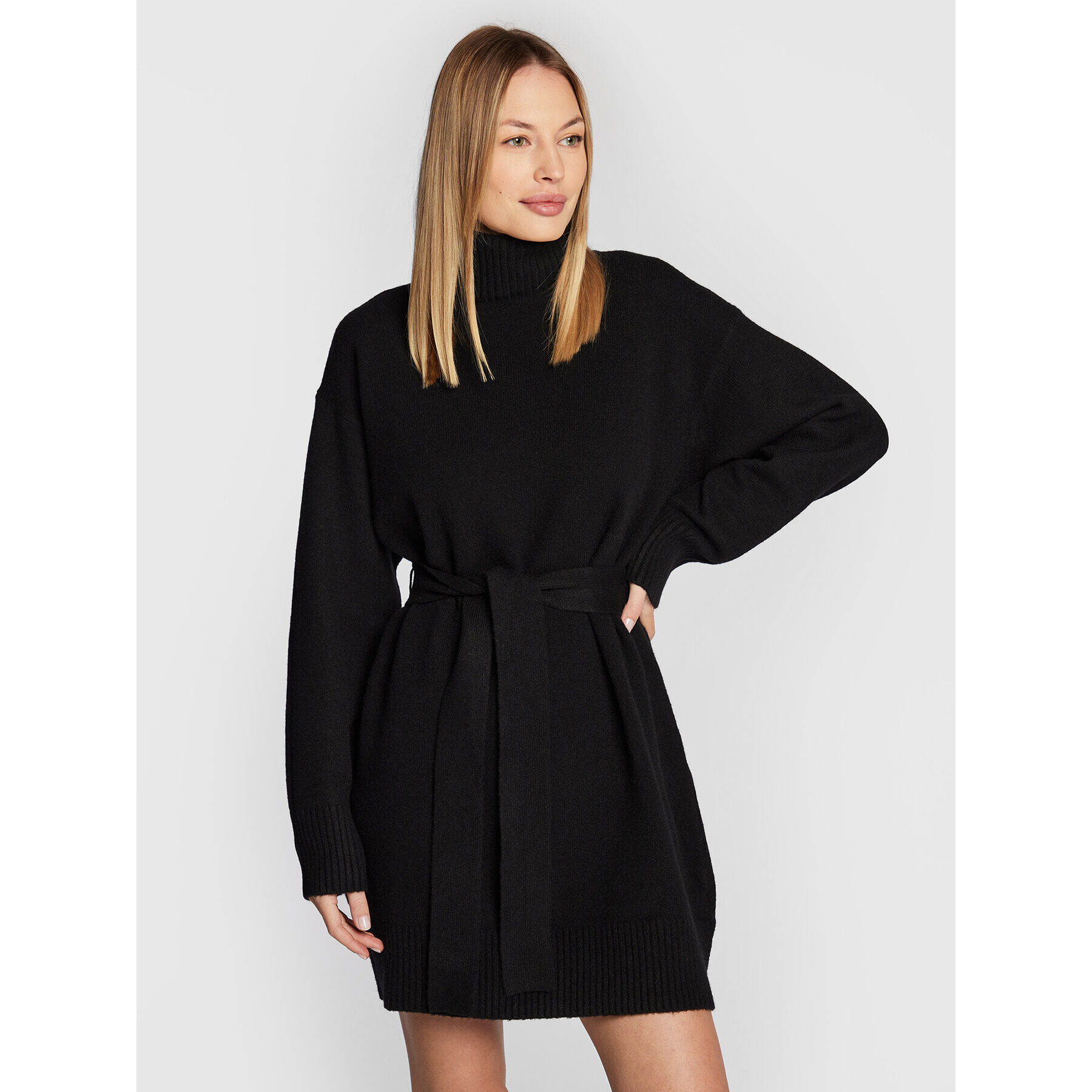 Edited Rochie tricotată Okka EDT6398002000003 Negru Regular Fit - Pled.ro