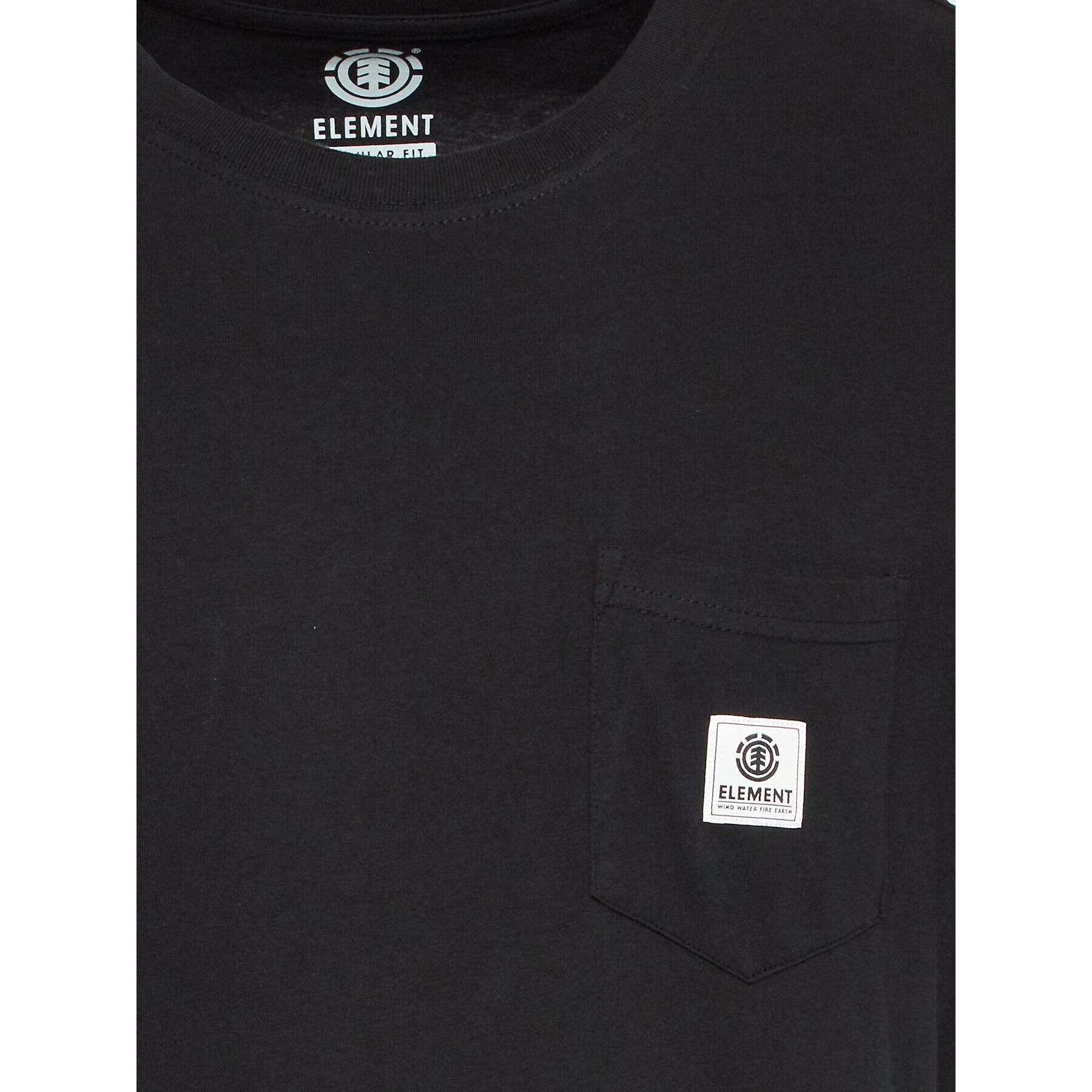 Element Tricou Basic Pocket Label ELYKT00116 Negru Regular Fit - Pled.ro