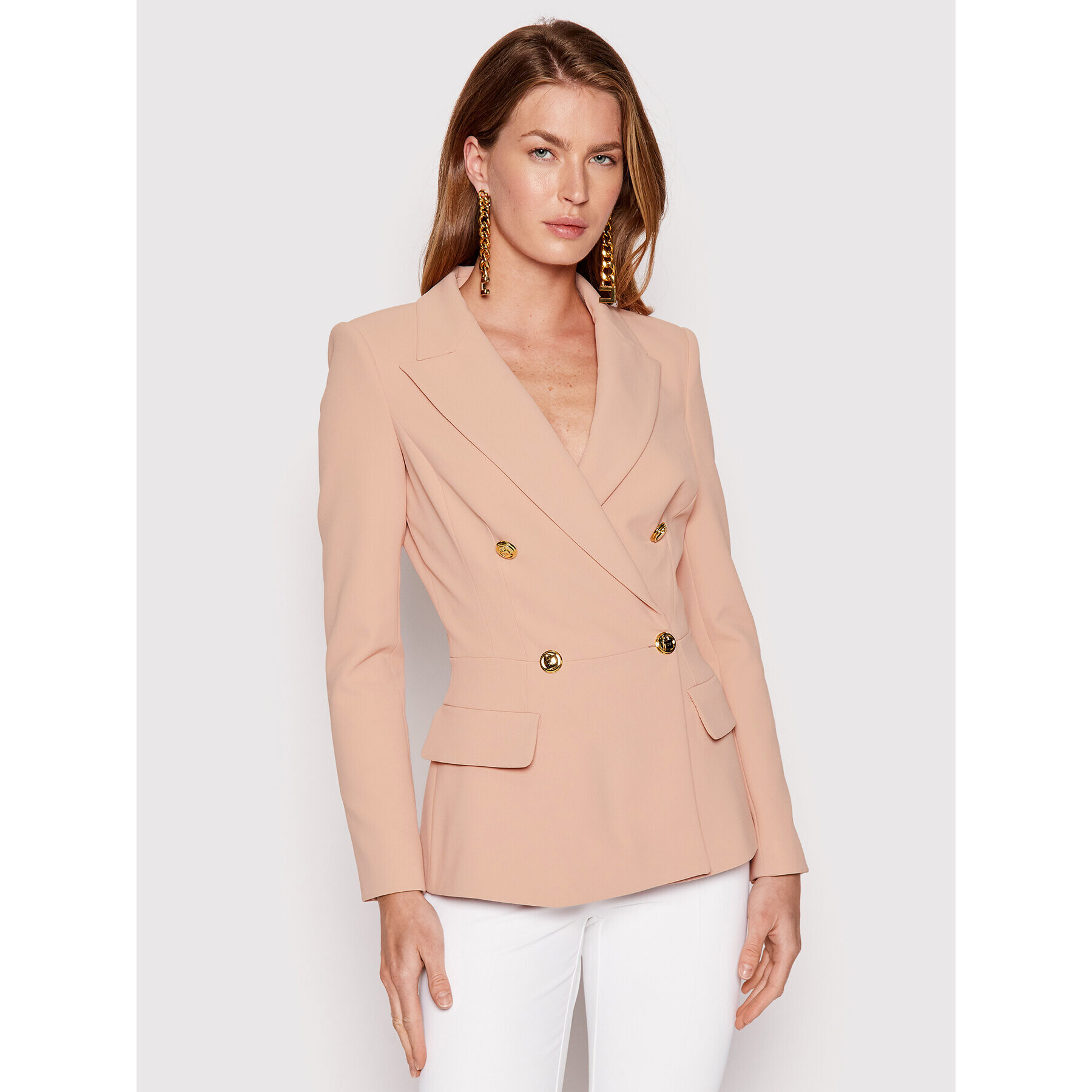 Elisabetta Franchi Blazer GI-024-22E2-V540 Roz Regular Fit - Pled.ro