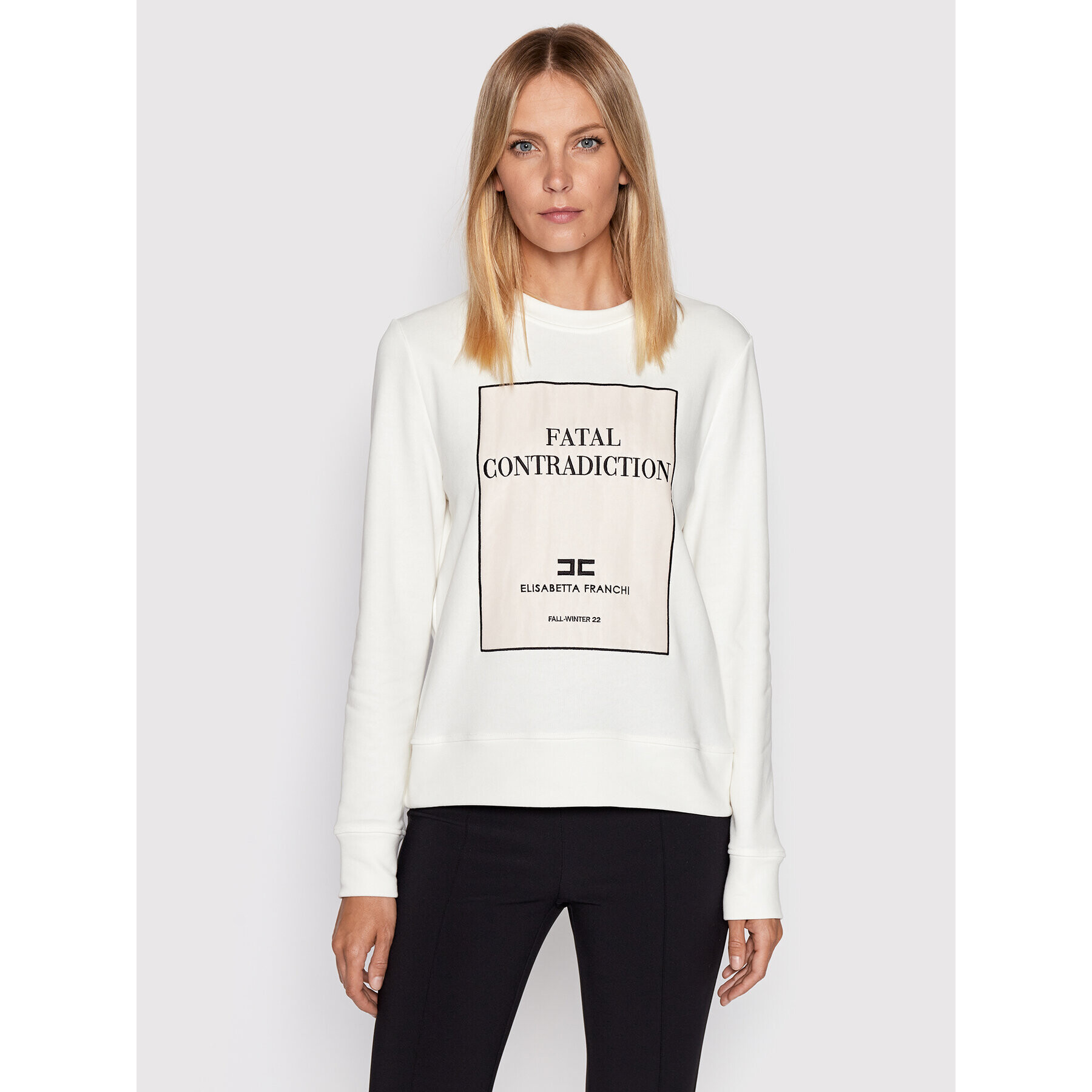 Elisabetta Franchi Bluză MD-007-26E2-V240 Alb Regular Fit - Pled.ro