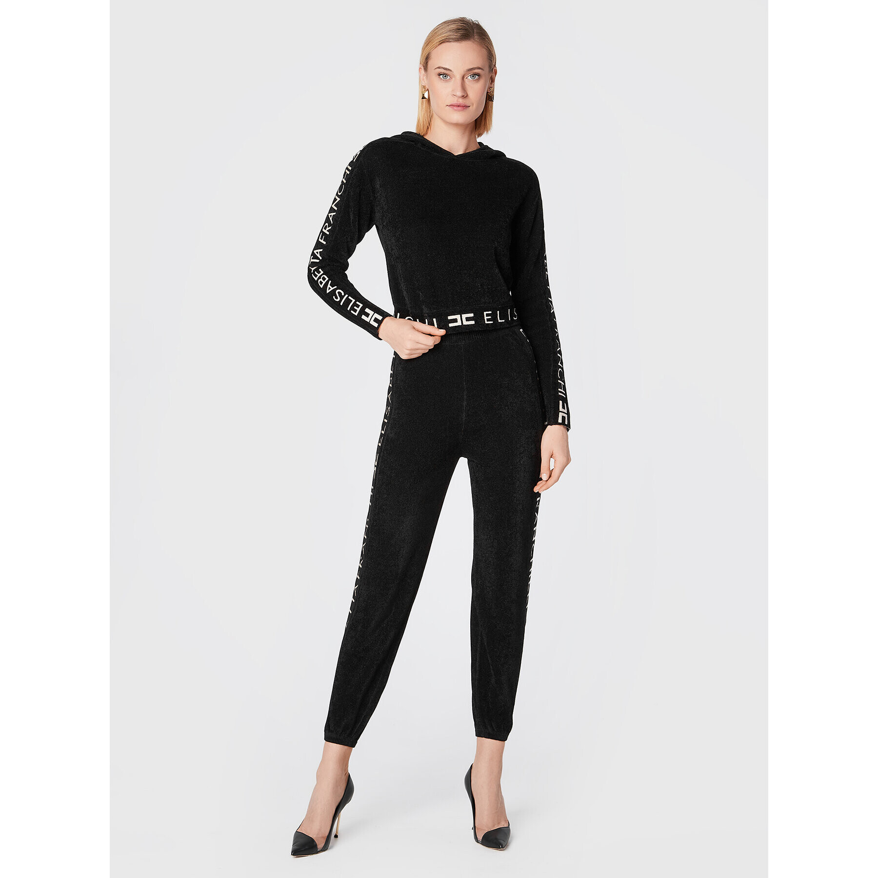 Elisabetta Franchi Bluză MK-45S-26E2-V390 Negru Regular Fit - Pled.ro