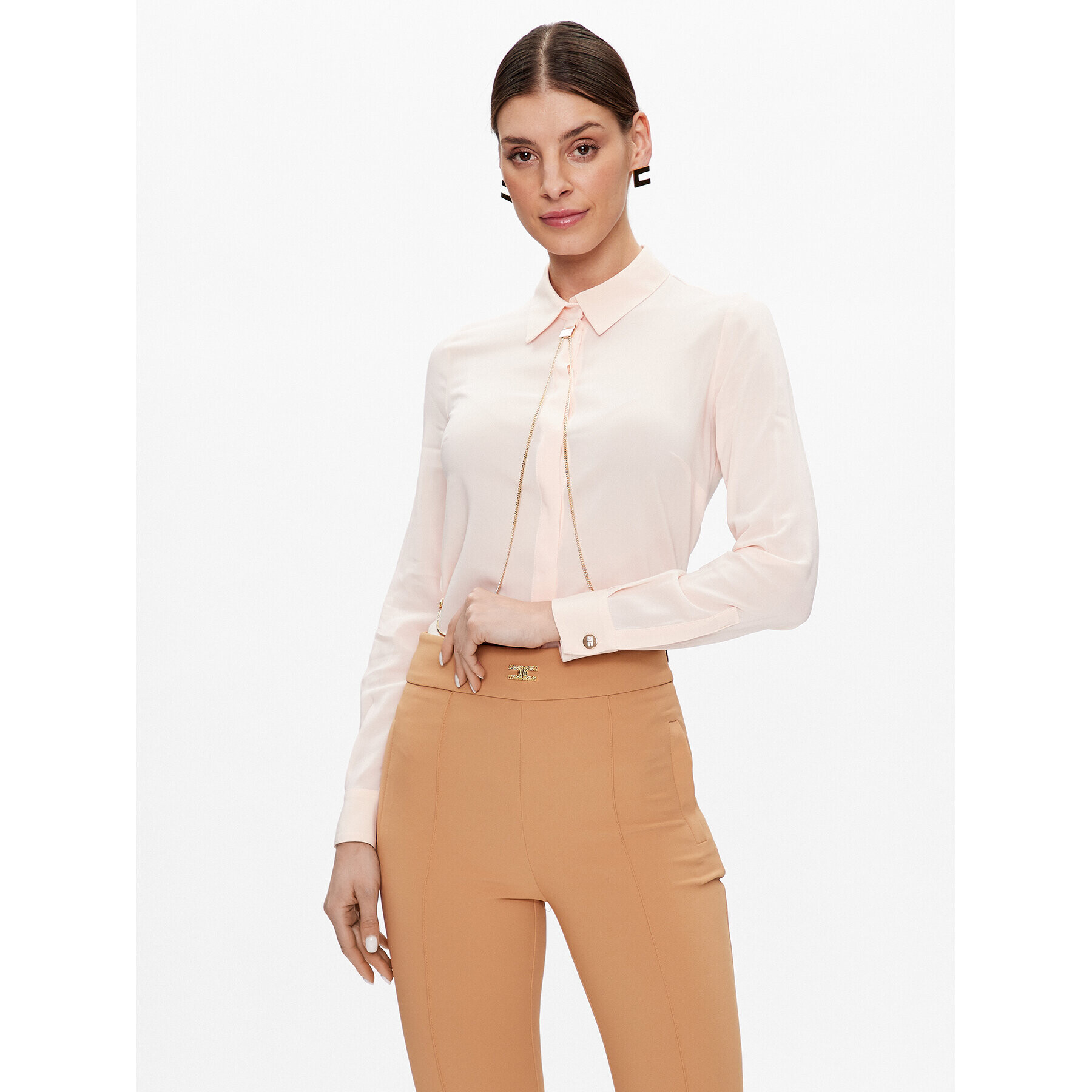 Elisabetta Franchi Cămașă CA-001-31E2-V340 Roz Regular Fit - Pled.ro